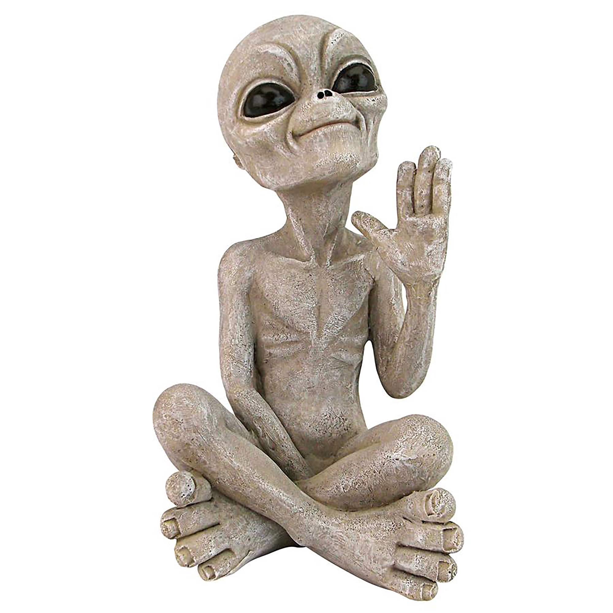 Design Toscano 8.5&#x22; Greetings Earthlings UFO Alien Statue