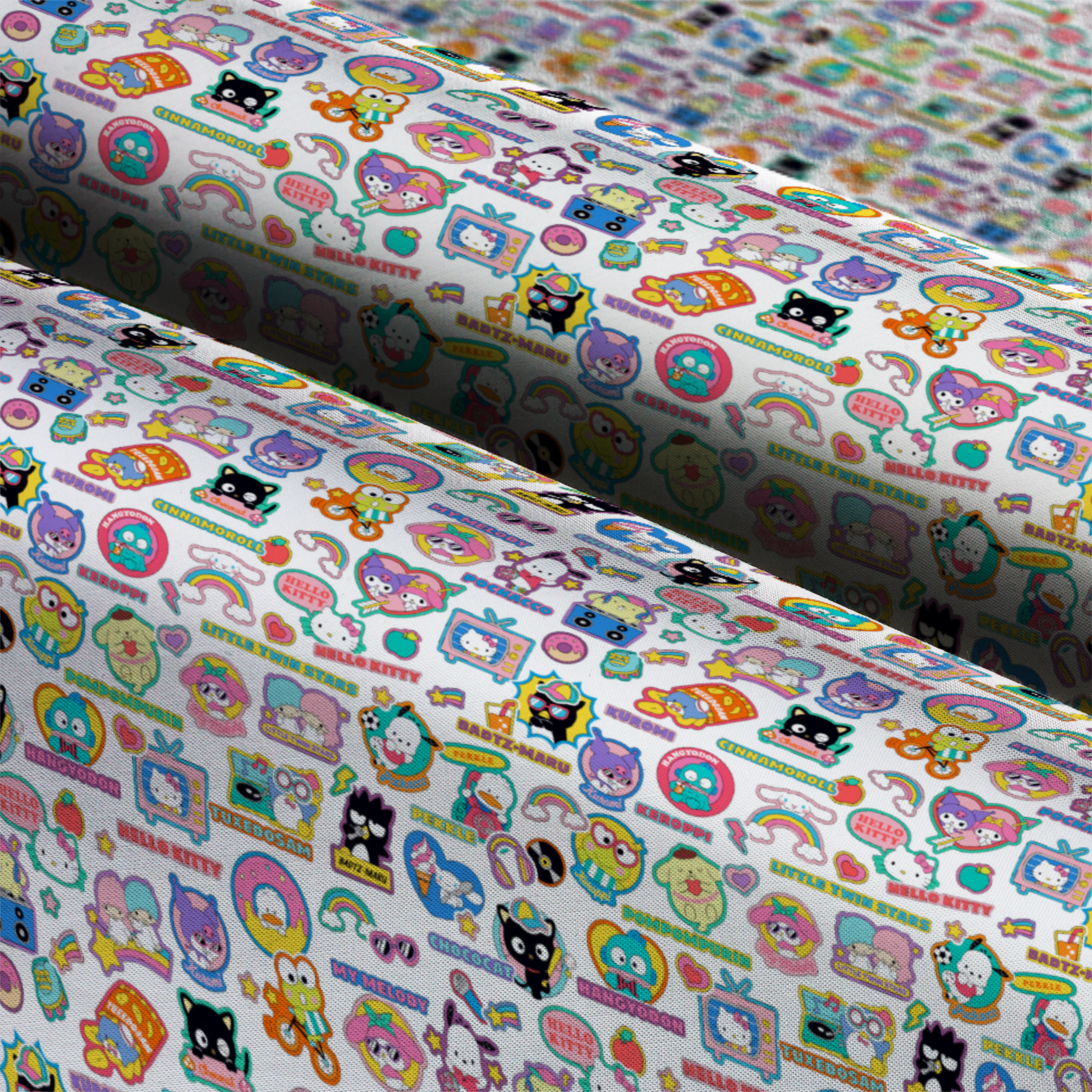Hello Kitty® Friends & Stickers Cotton Fabric