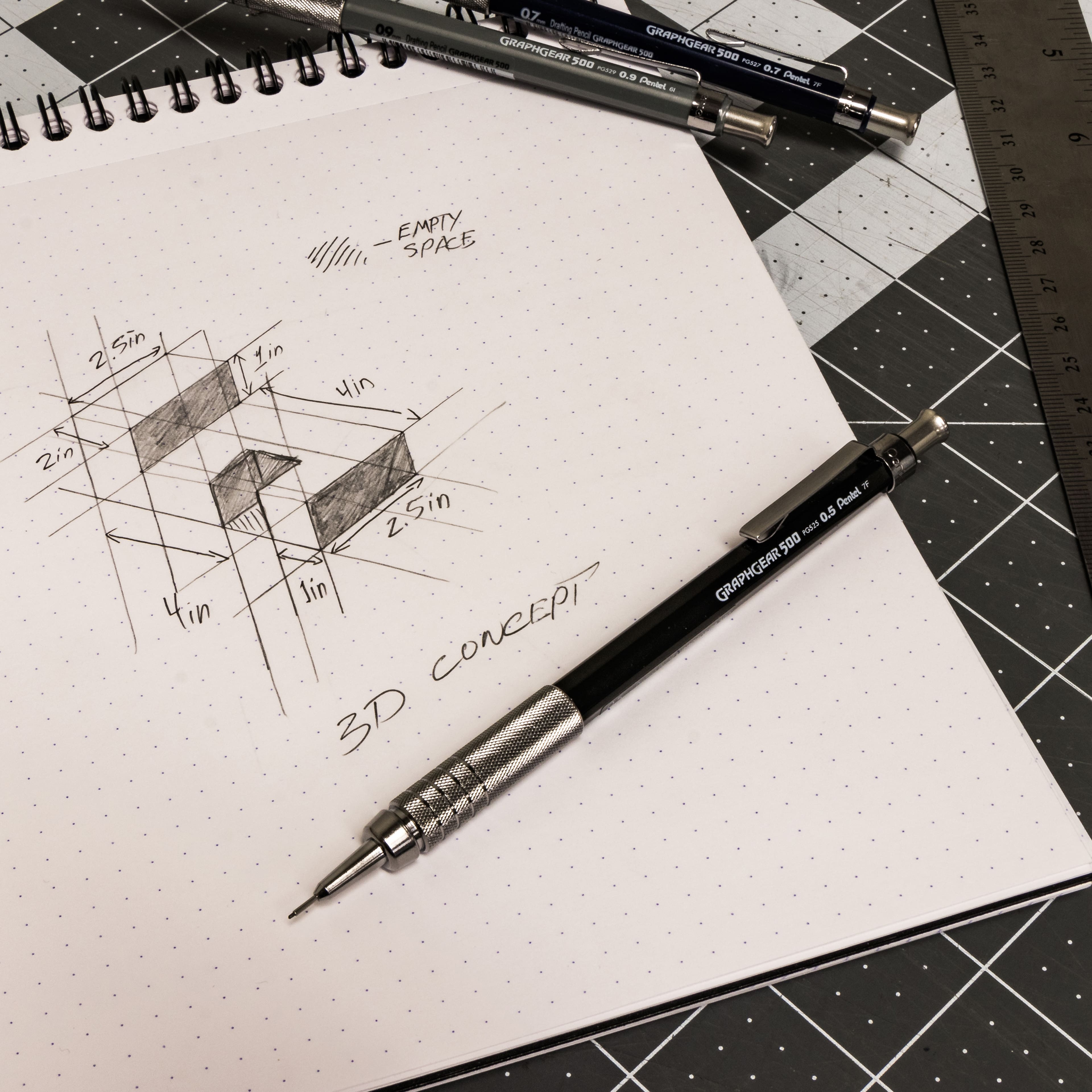 Pentel Arts® GraphGear™ 500 Mechanical Pencil, 0.5 mm