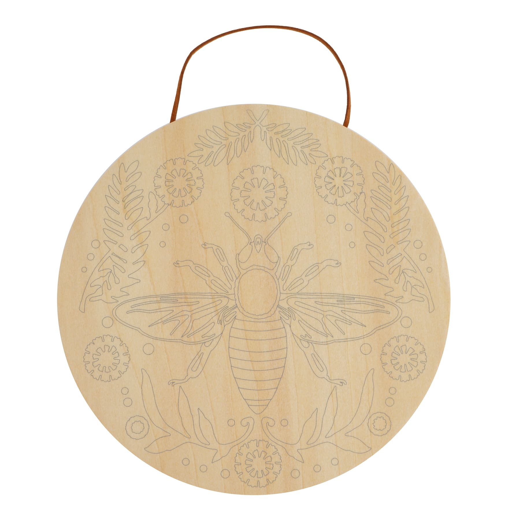 Bee Paint-by-Number Round Plywood Surface Kit by Artist's Loft®
