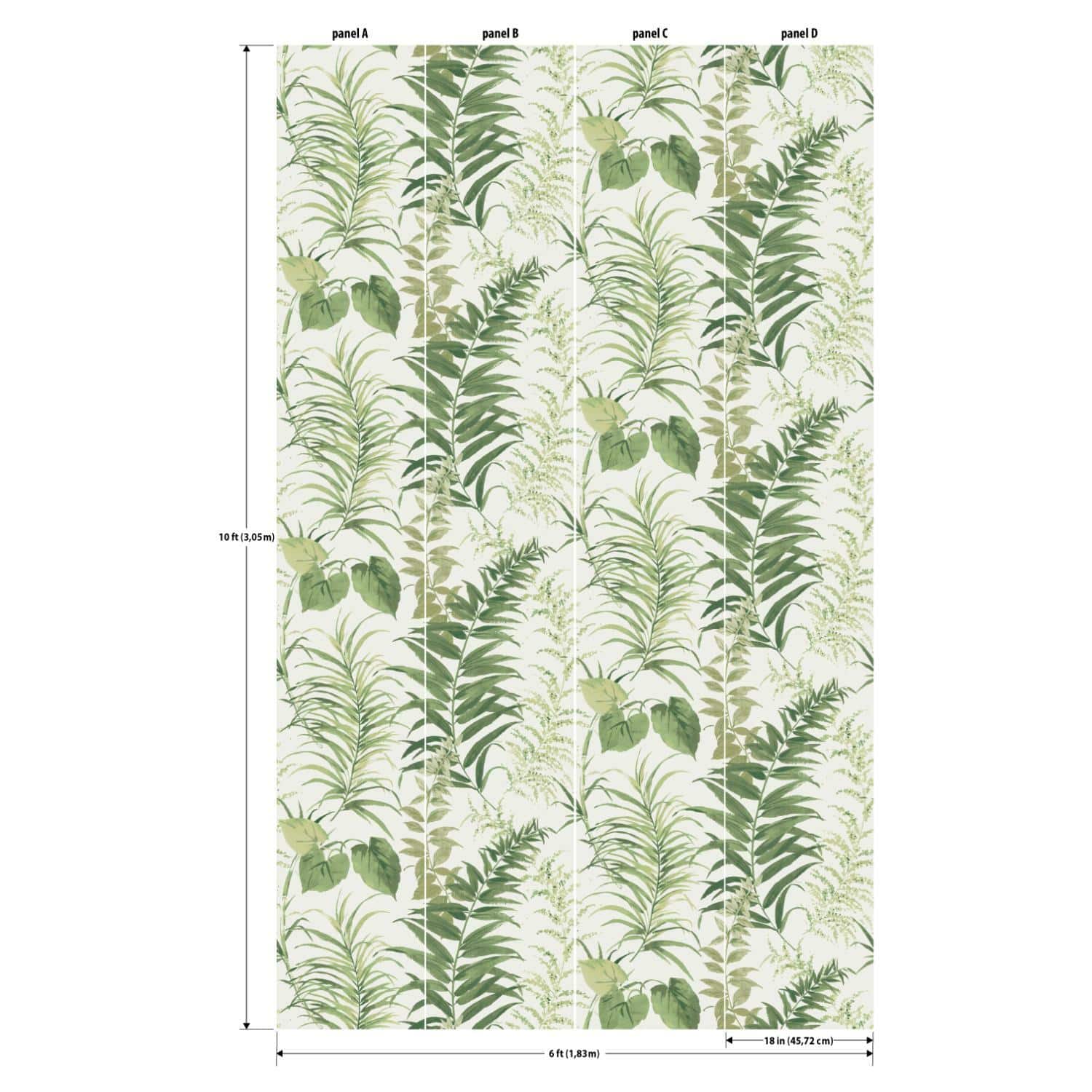 RoomMates Fern Forest Peel & Stick Wallpaper Mural