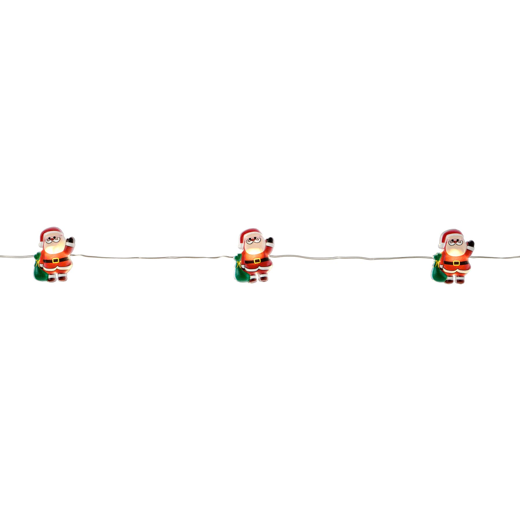 6ft. Waving Santa LED Icon String Lights by Ashland&#xAE;
