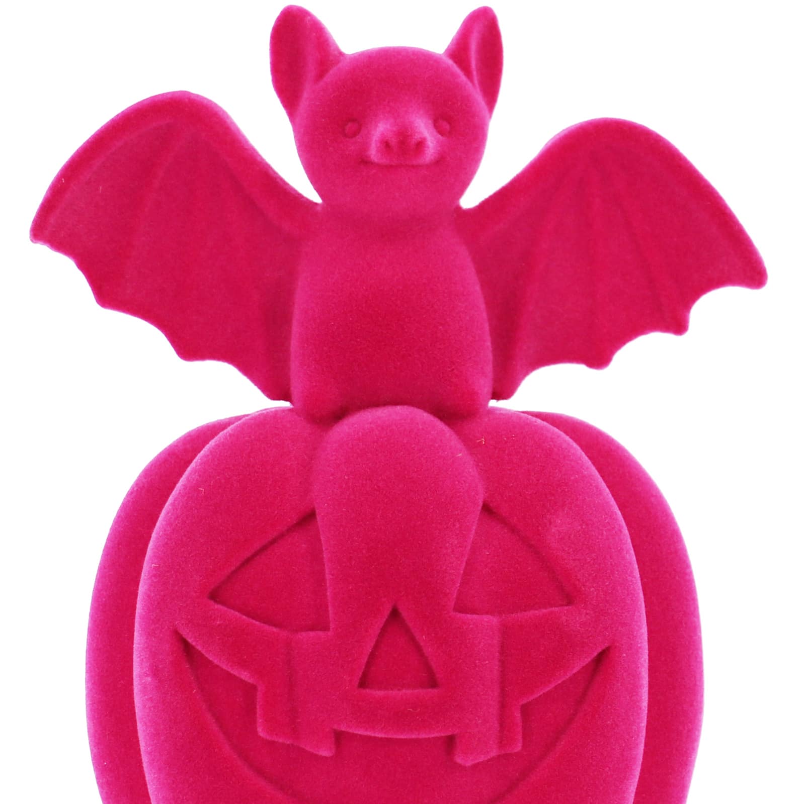 6.5&#x22; Flocked Bat on Jack-O&#x27;-Lantern Tabletop Accent by Ashland&#xAE;