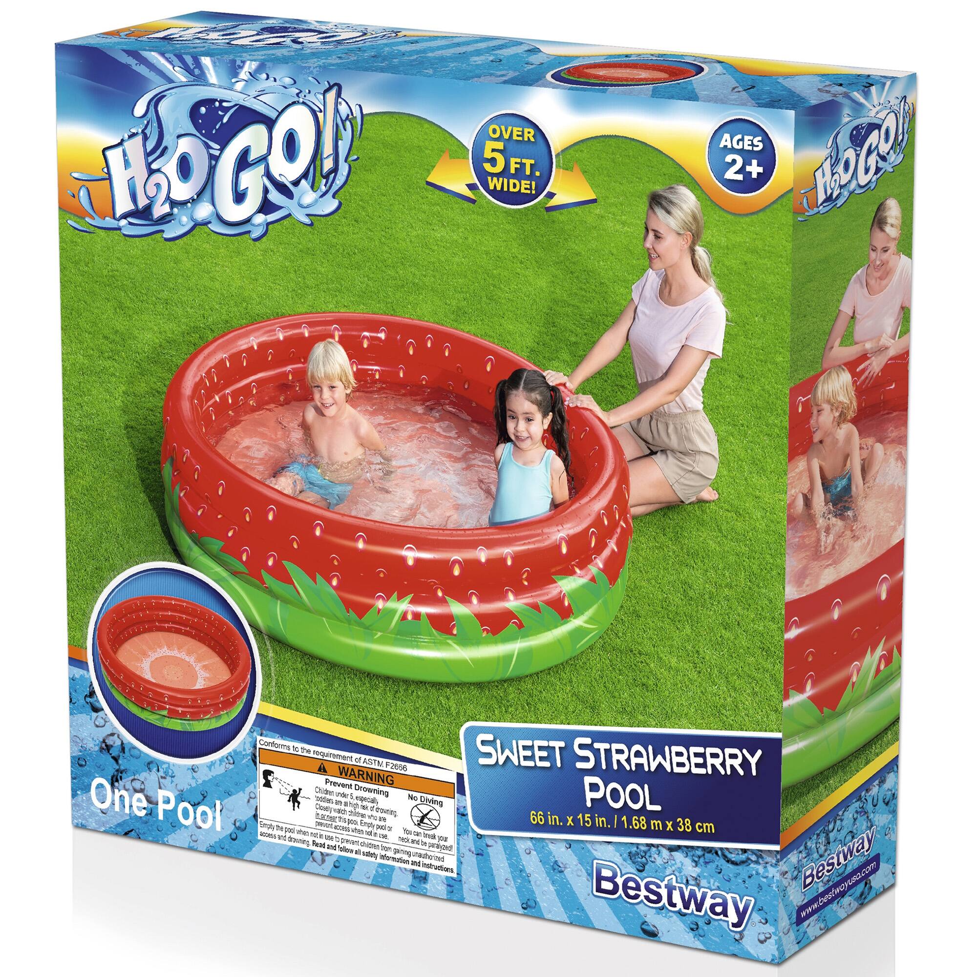 Bestway H2OGO! 66&#x22; Sweet Strawberry Pool