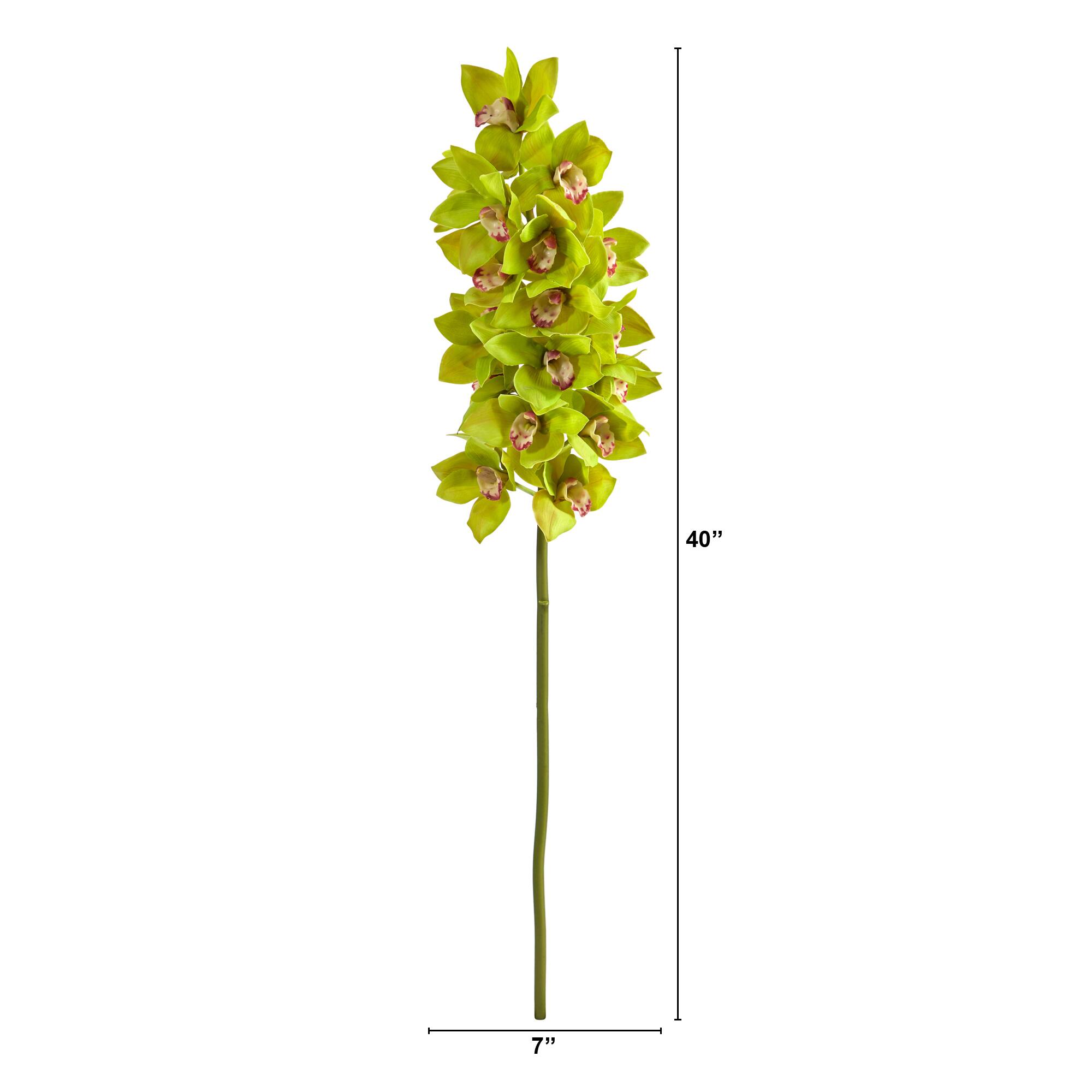 40&#x22; Cymbidium Orchid Artificial Flower (Set of 2)