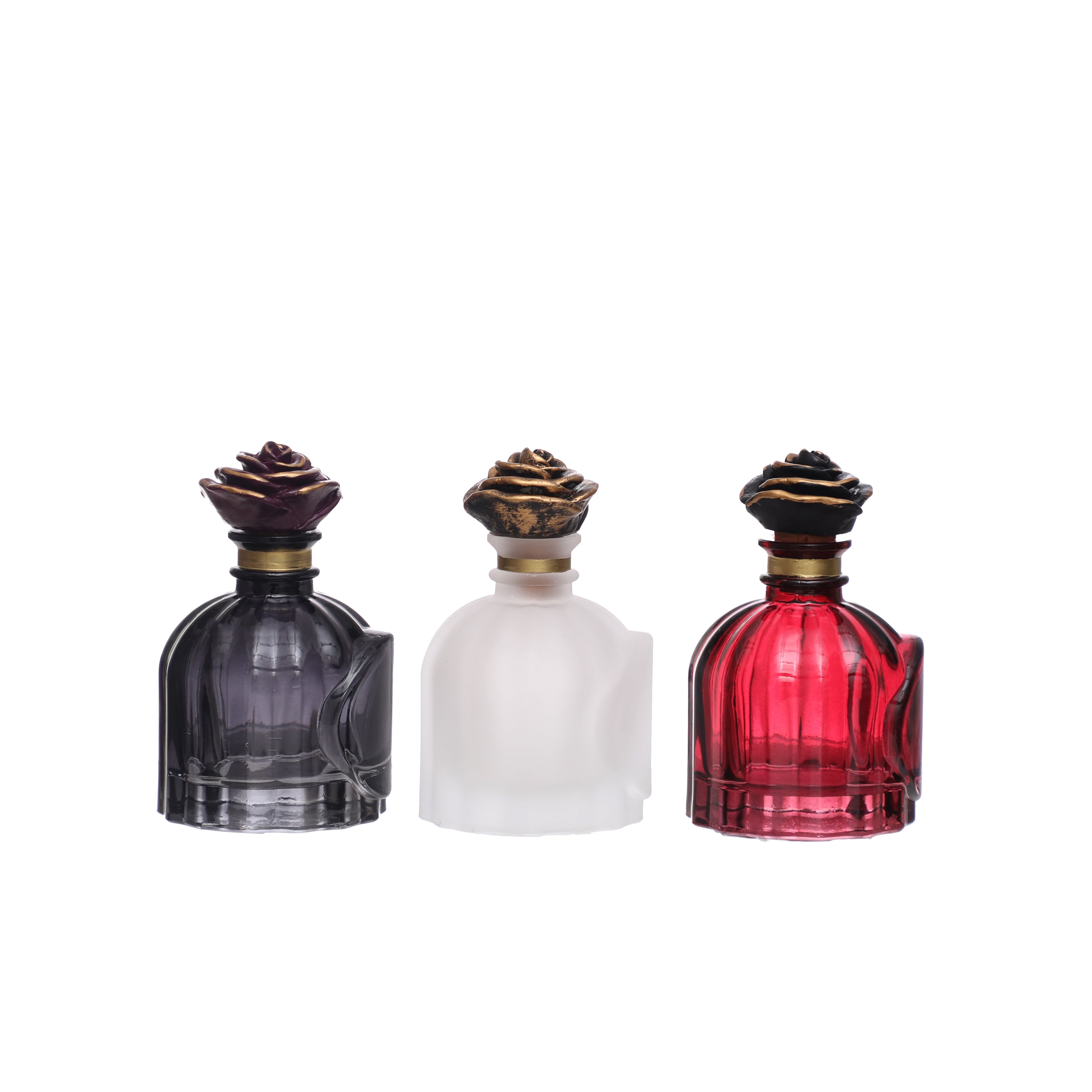 Assorted 4&#x22; Glass Bottle with Rose Top, 1pc. by Ashland&#xAE;