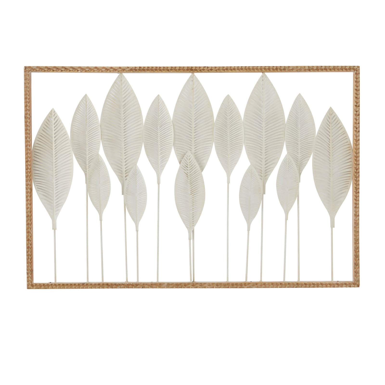 White Metal Bohemian Leaves Wall Decor 32 x 22 By Ivory And Iris