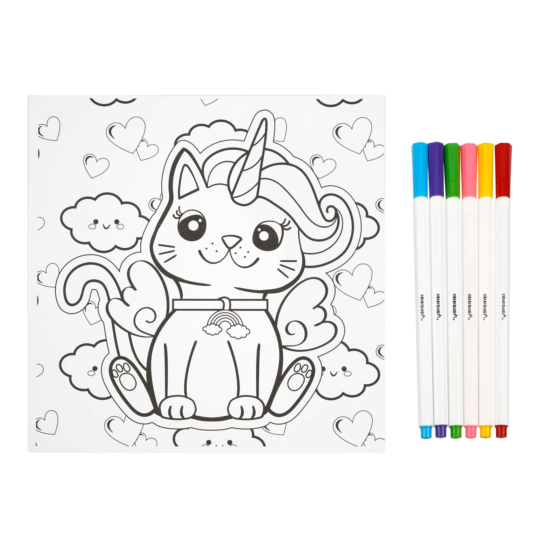12 Pack: Kitty Coloring Board Kit by Creatology&#x2122;