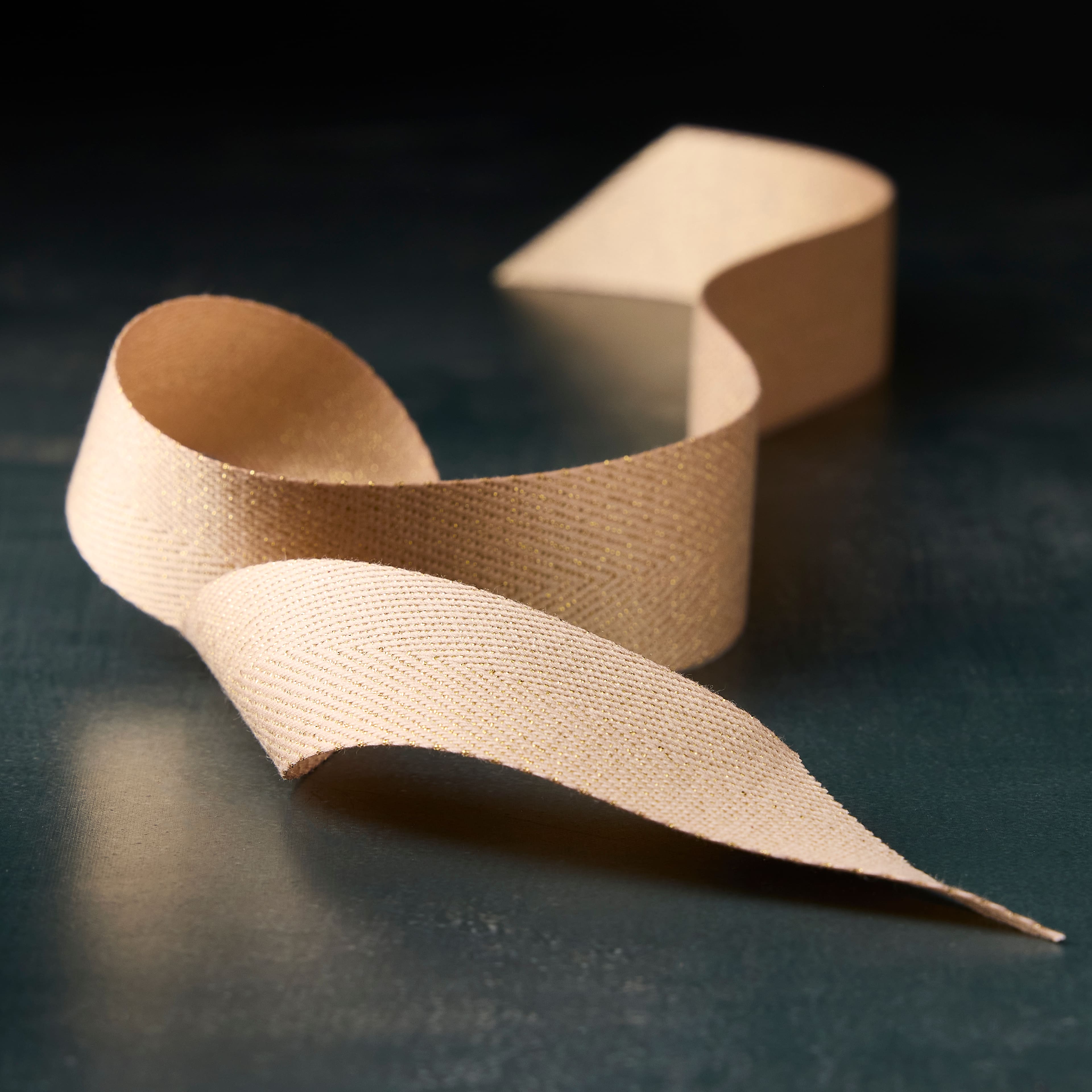 1&#x22; x 3yd. Gold Metallic Twill Ribbon by Celebrate It&#xAE; Classic