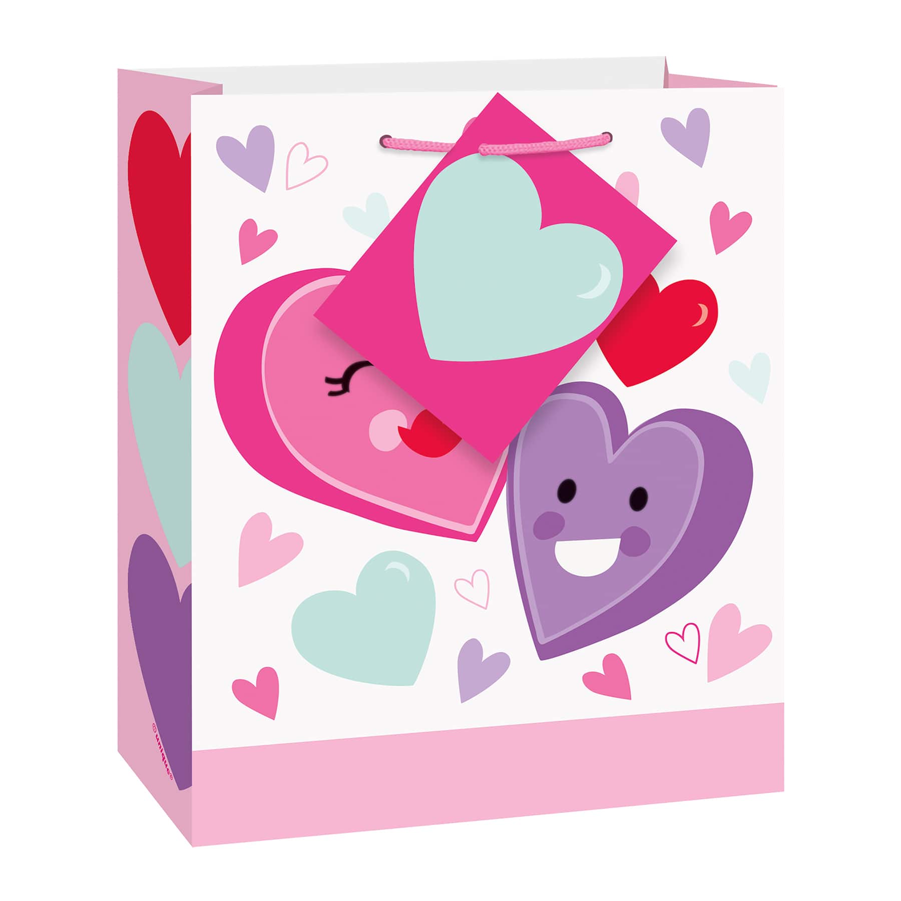 Smiling Hearts Valentine Gift Bag Valentines Day Gift Wrap