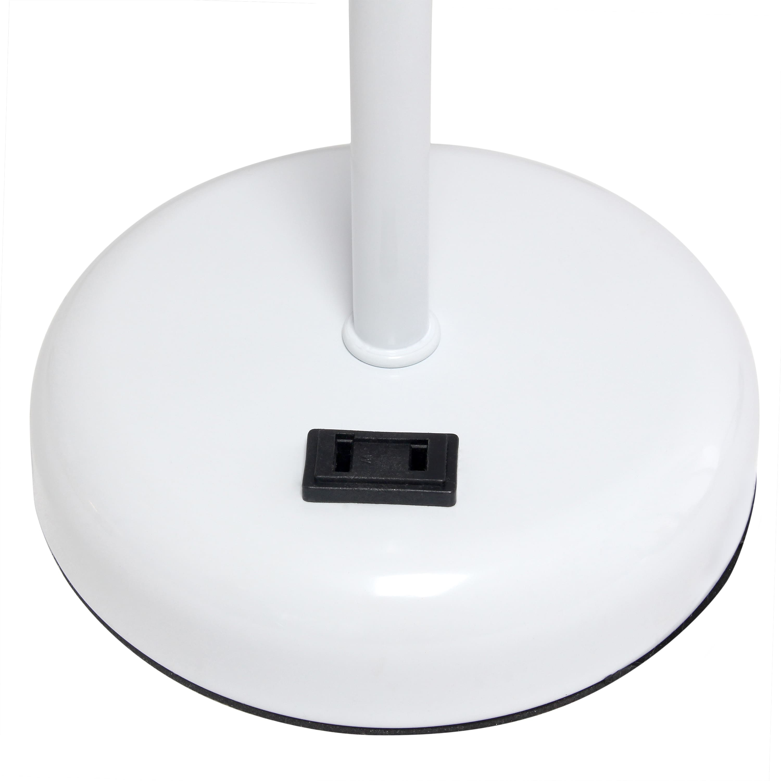LimeLights White Base Lamp with Charging Outlet