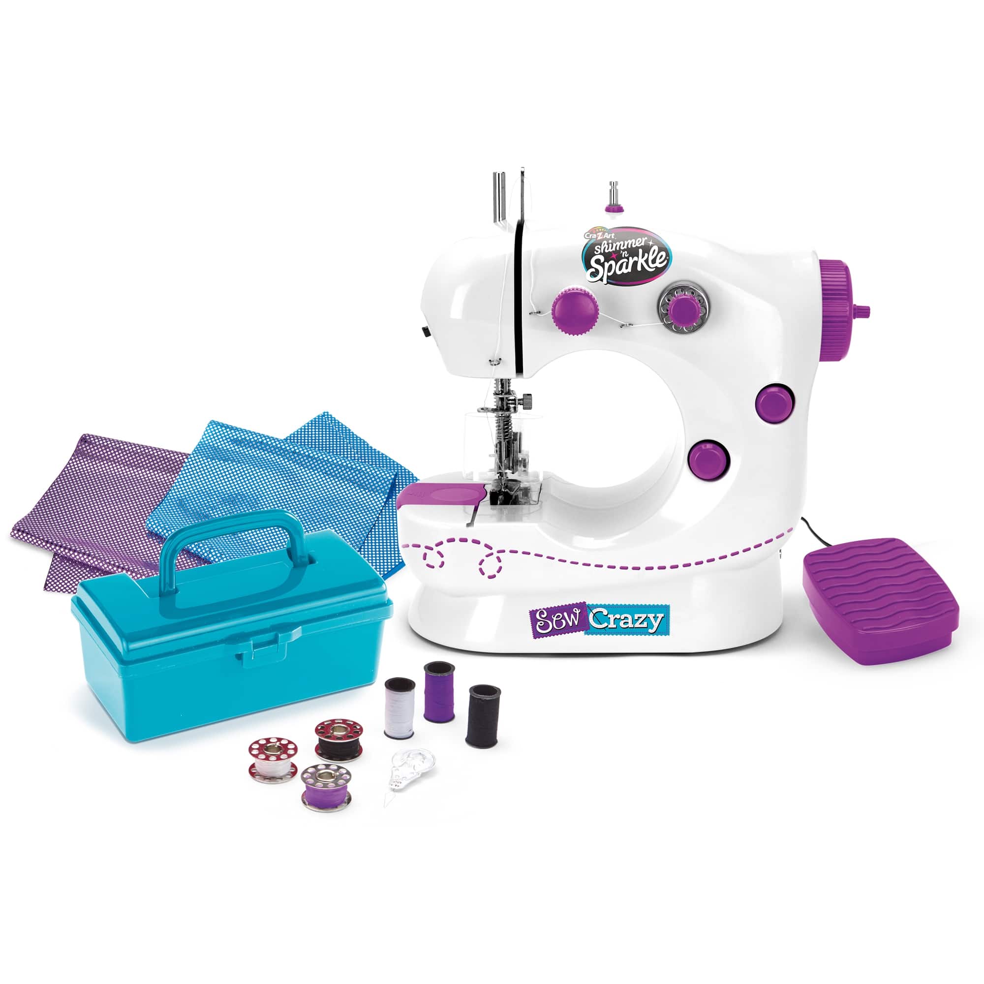 Cra-Z-Art Shimmer &#x27;n Sparkle Sew Crazy Sewing Machine Craft Kit