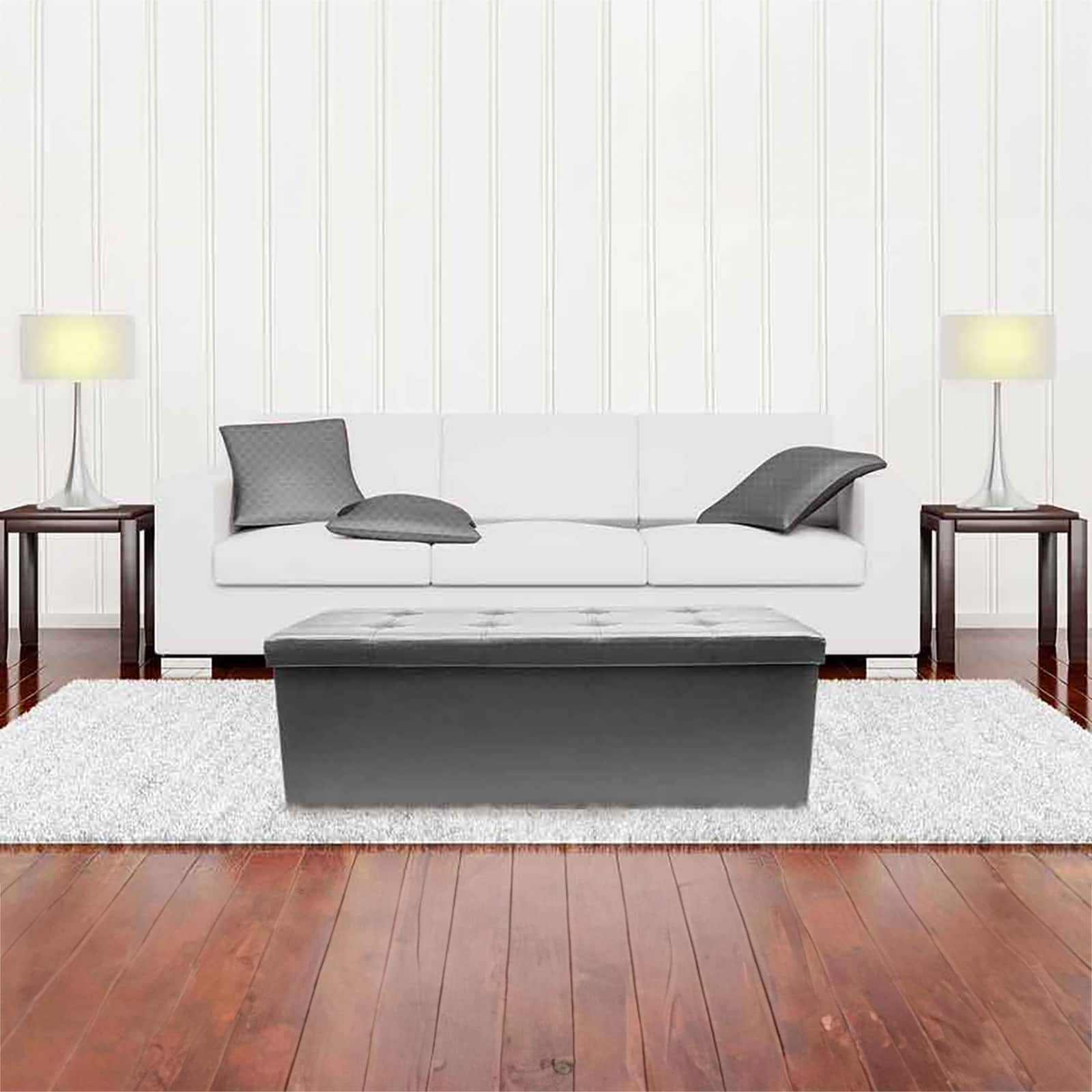 Sorbus 43&#x22; Faux Leather Storage Bench
