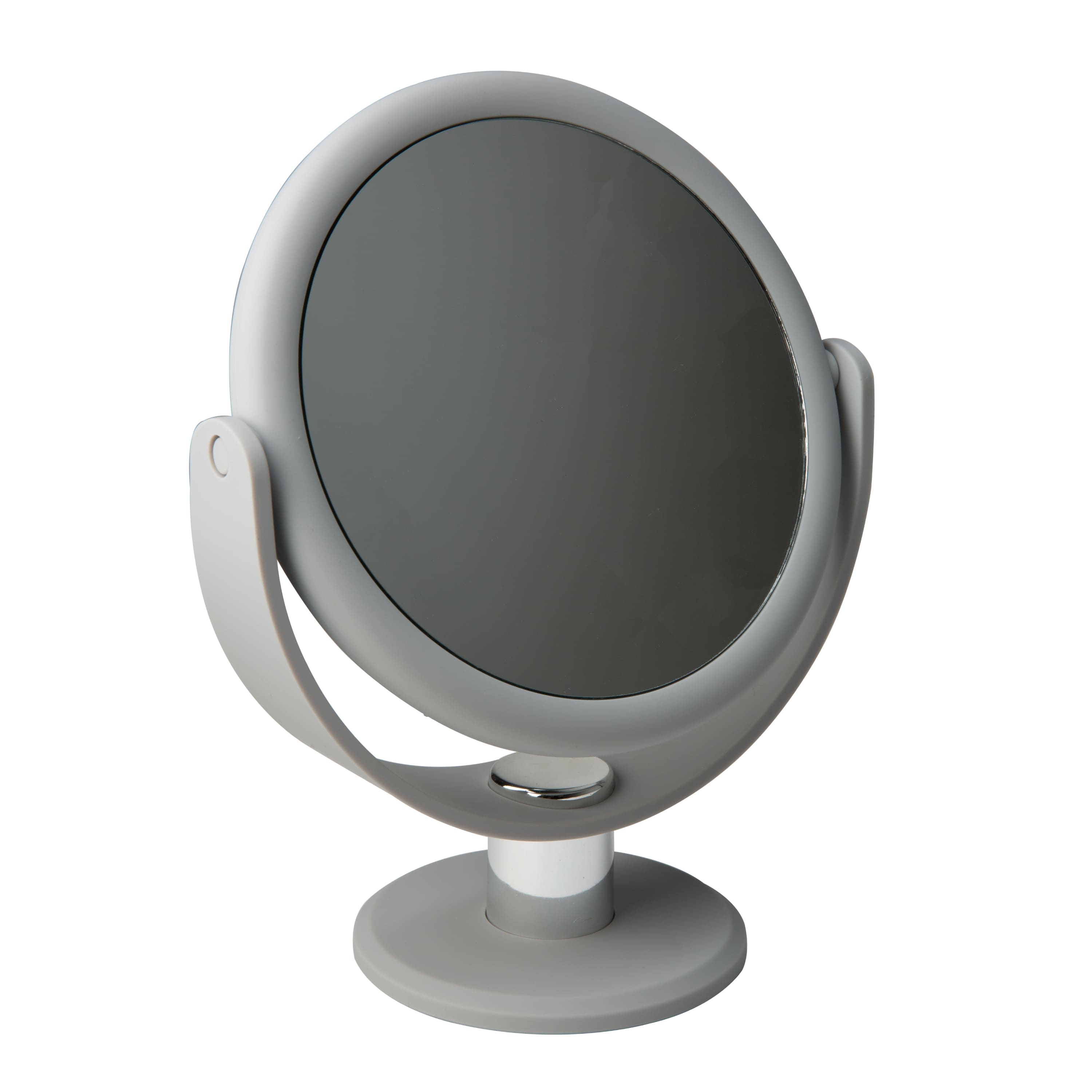 Home Details 7" Black Dual Sided 10X Magnification Rubberized Vanity Mirror