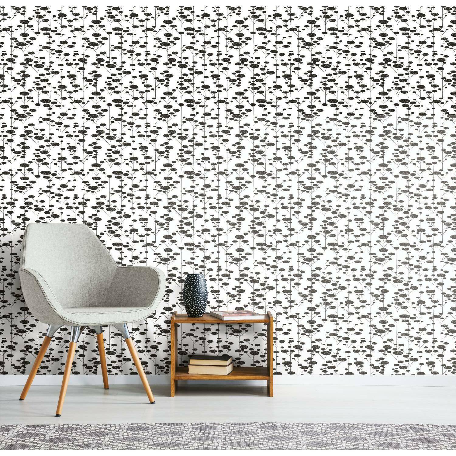 RoomMates Retro Trees Peel & Stick Wallpaper