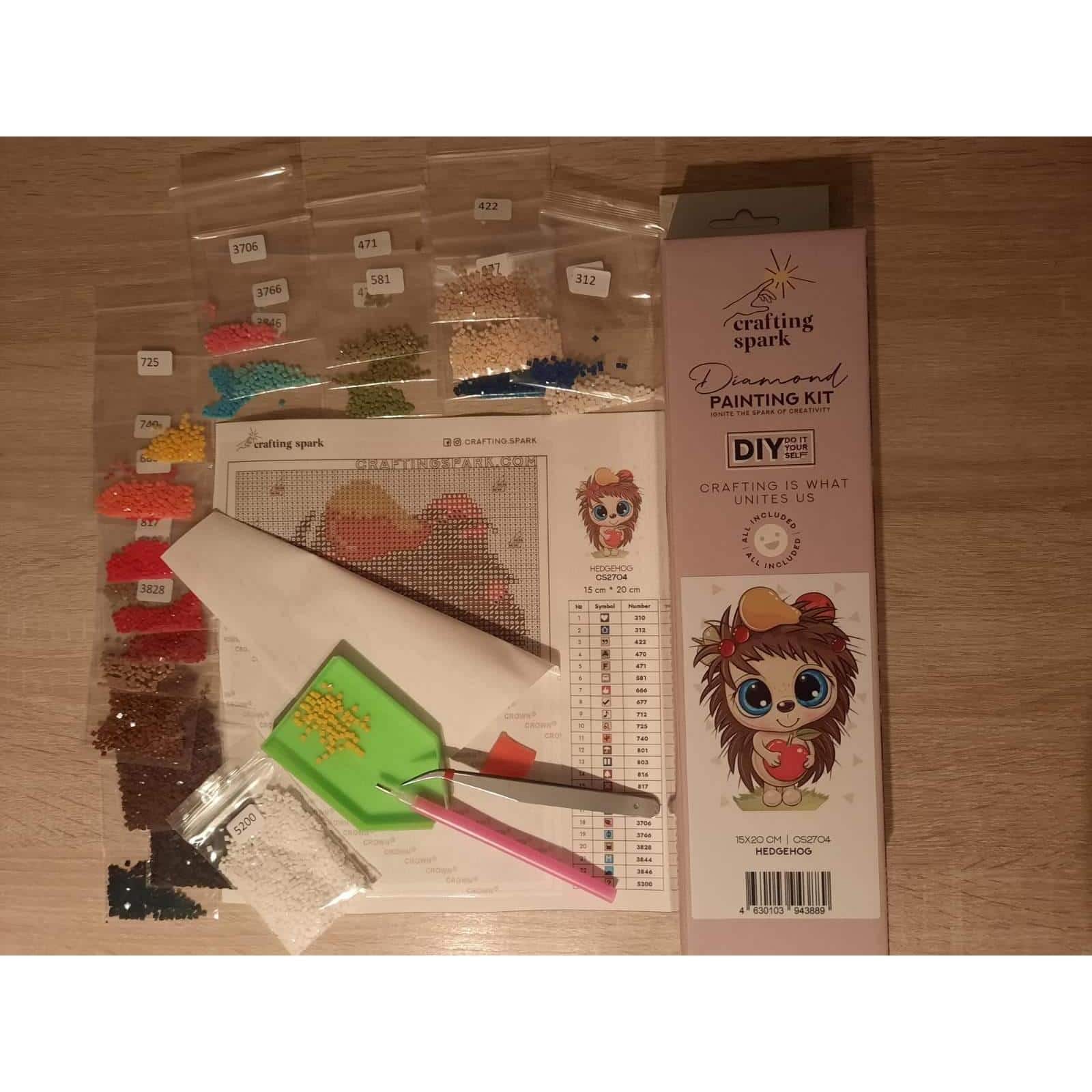 Crafting Spark Bear with a Heart Diamond Painting Kit