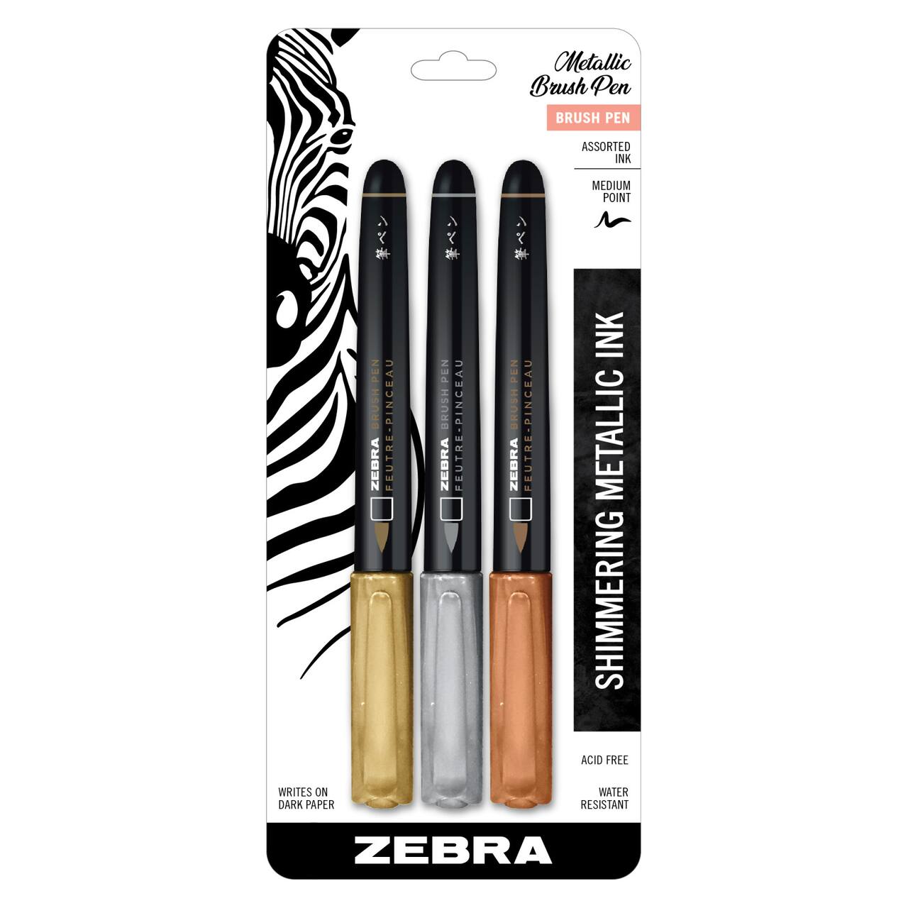 Penne Stilografiche Zebra Fuente - Con Inchiostro Nero, Punta 0.6mm, Confezione Da 3 - Foto 4