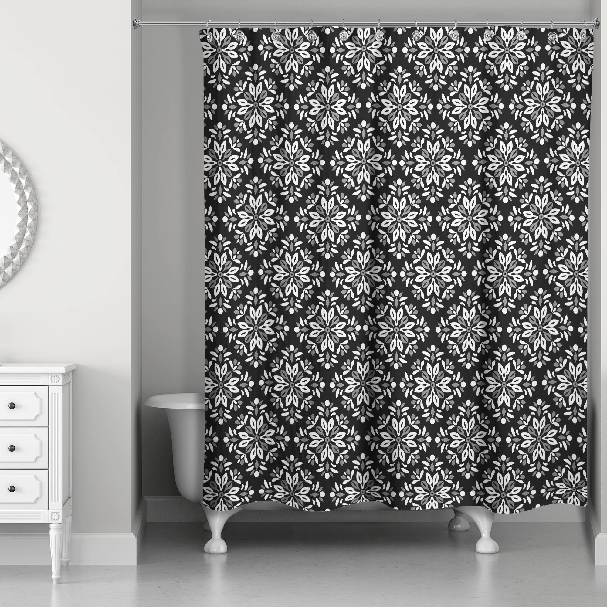 Leafy Medallions Shower Curtain