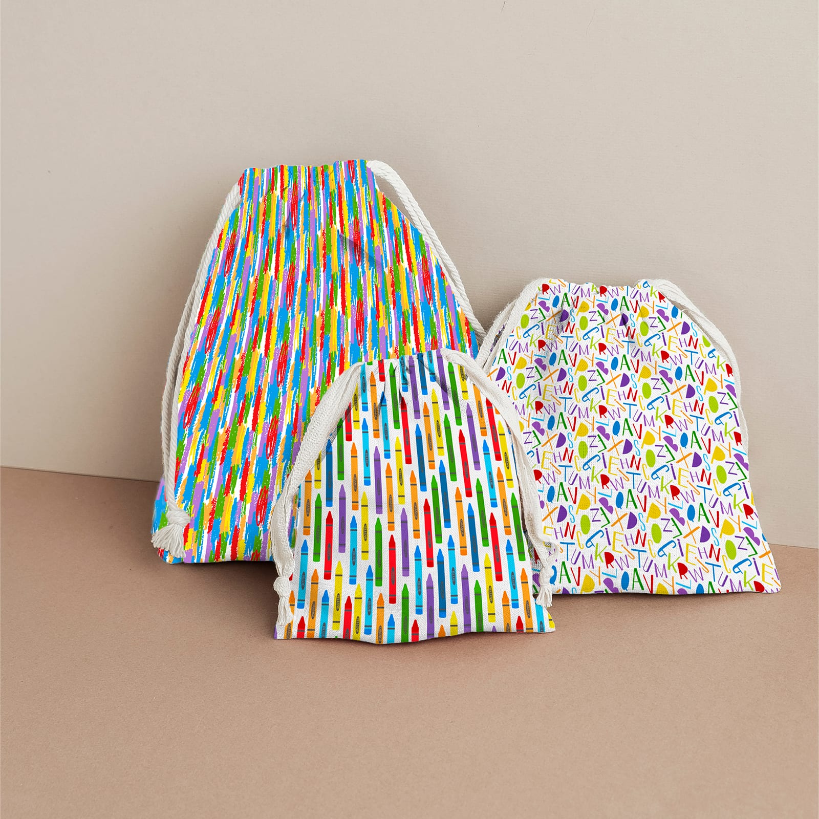 Multicolour Crayon Cotton Fabric by Loops & Threads™