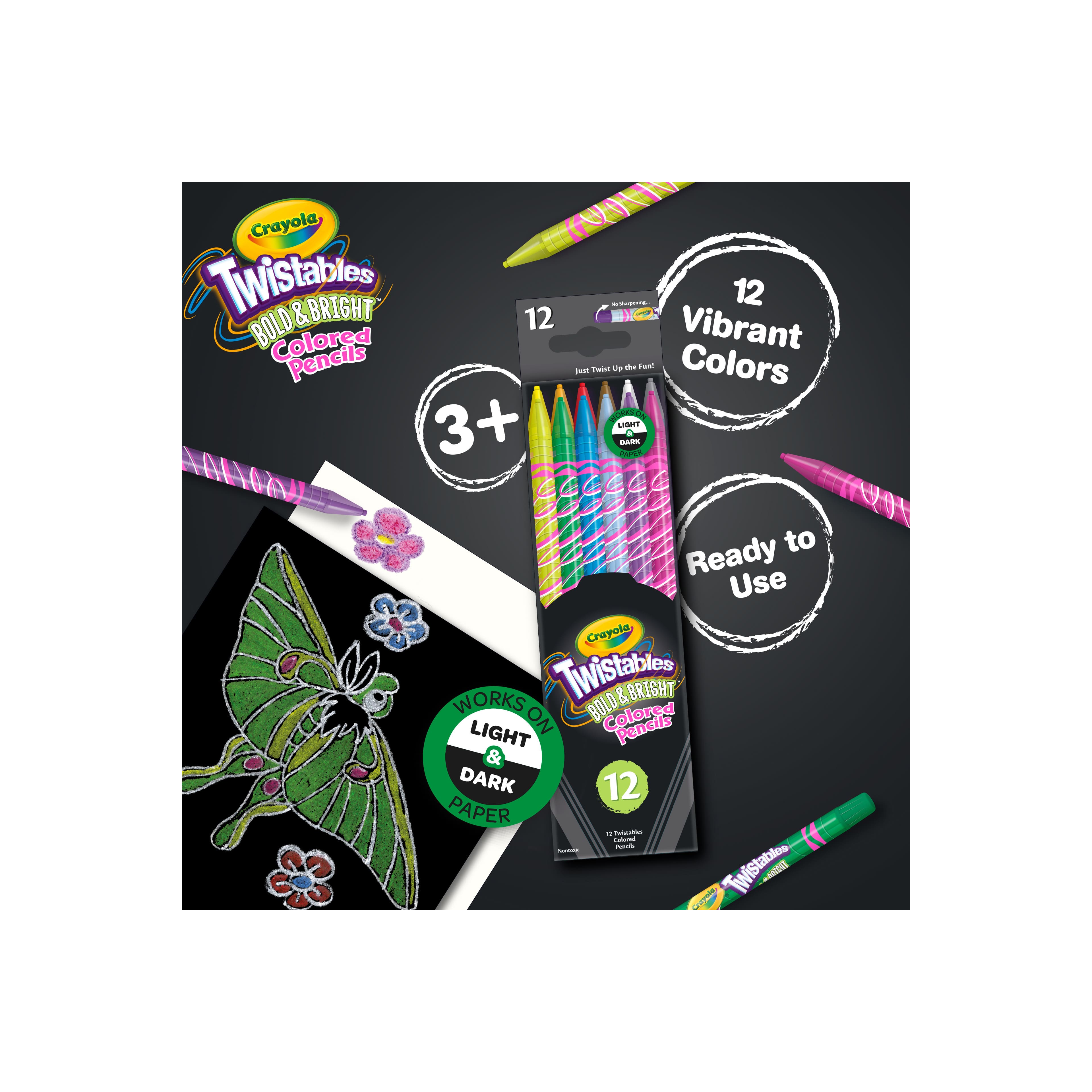 Crayola&#xAE; Twistables&#x2122; Bold &#x26; Bright Colored Pencils, 12ct.