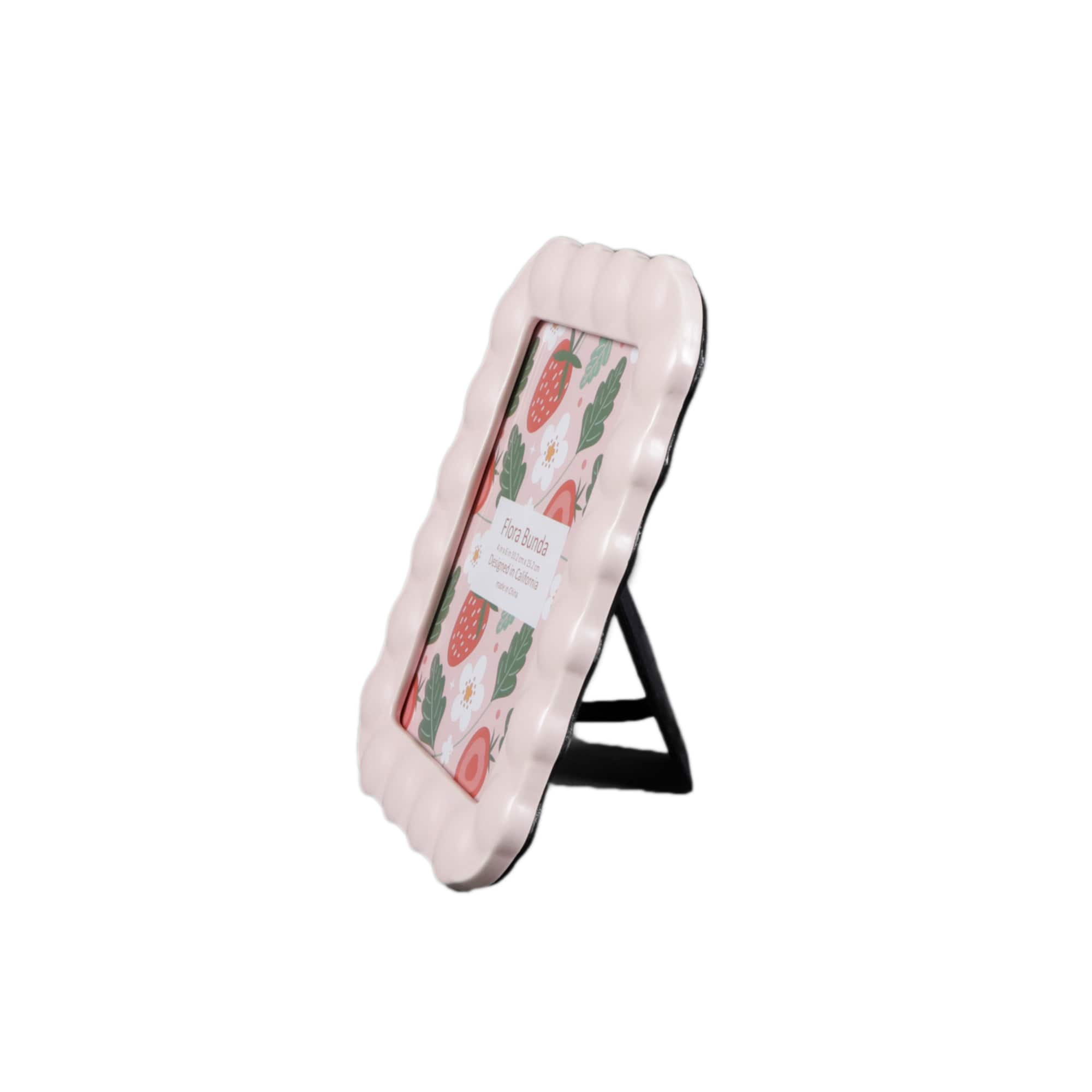 Flora Bunda® 4" x 6" Pink Infinity Dots Ceramic Frame