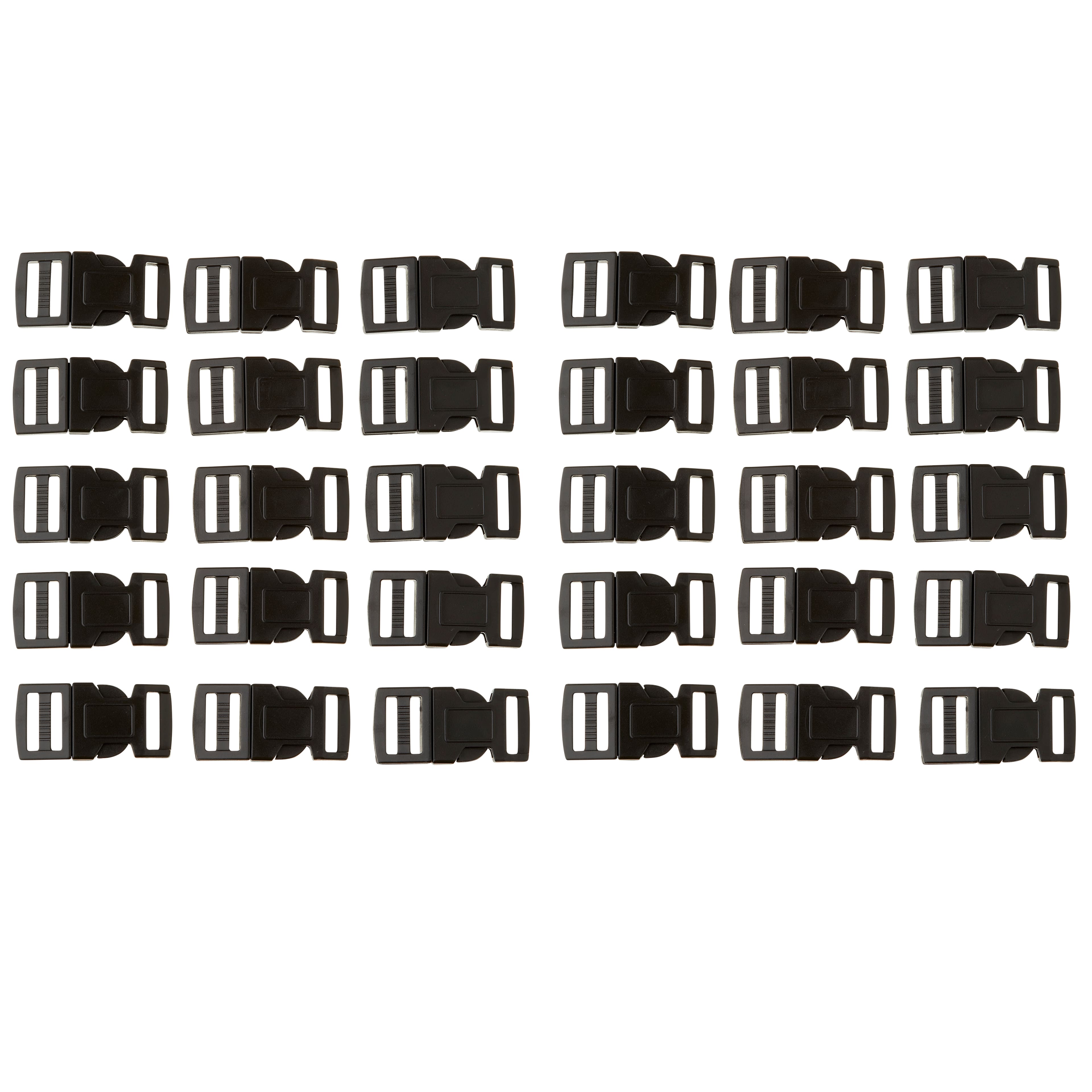 Parachute Cord Buckles, 15mm, Value Pack