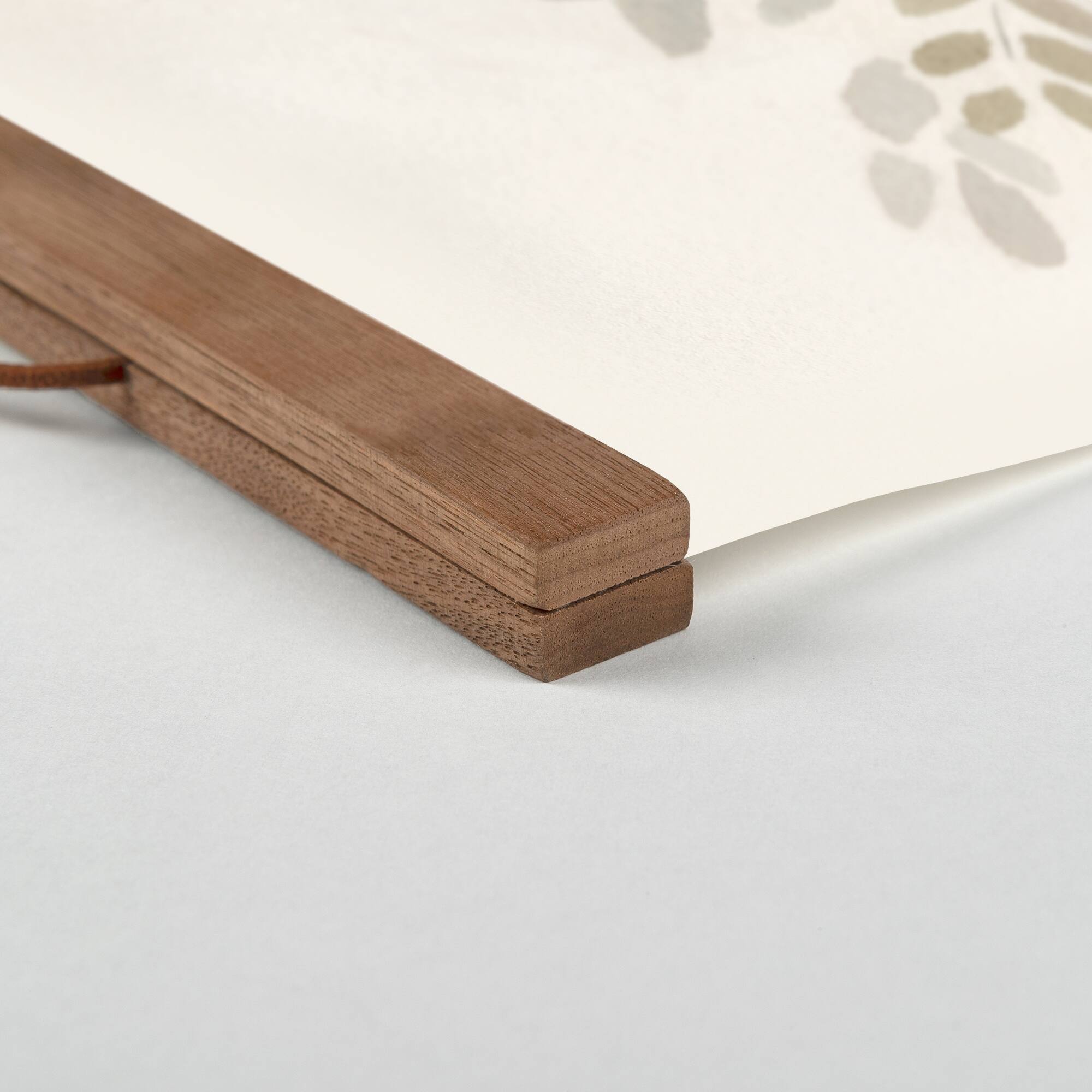 Watercolor Flowers 16" x 20" Teak Hanging Canvas