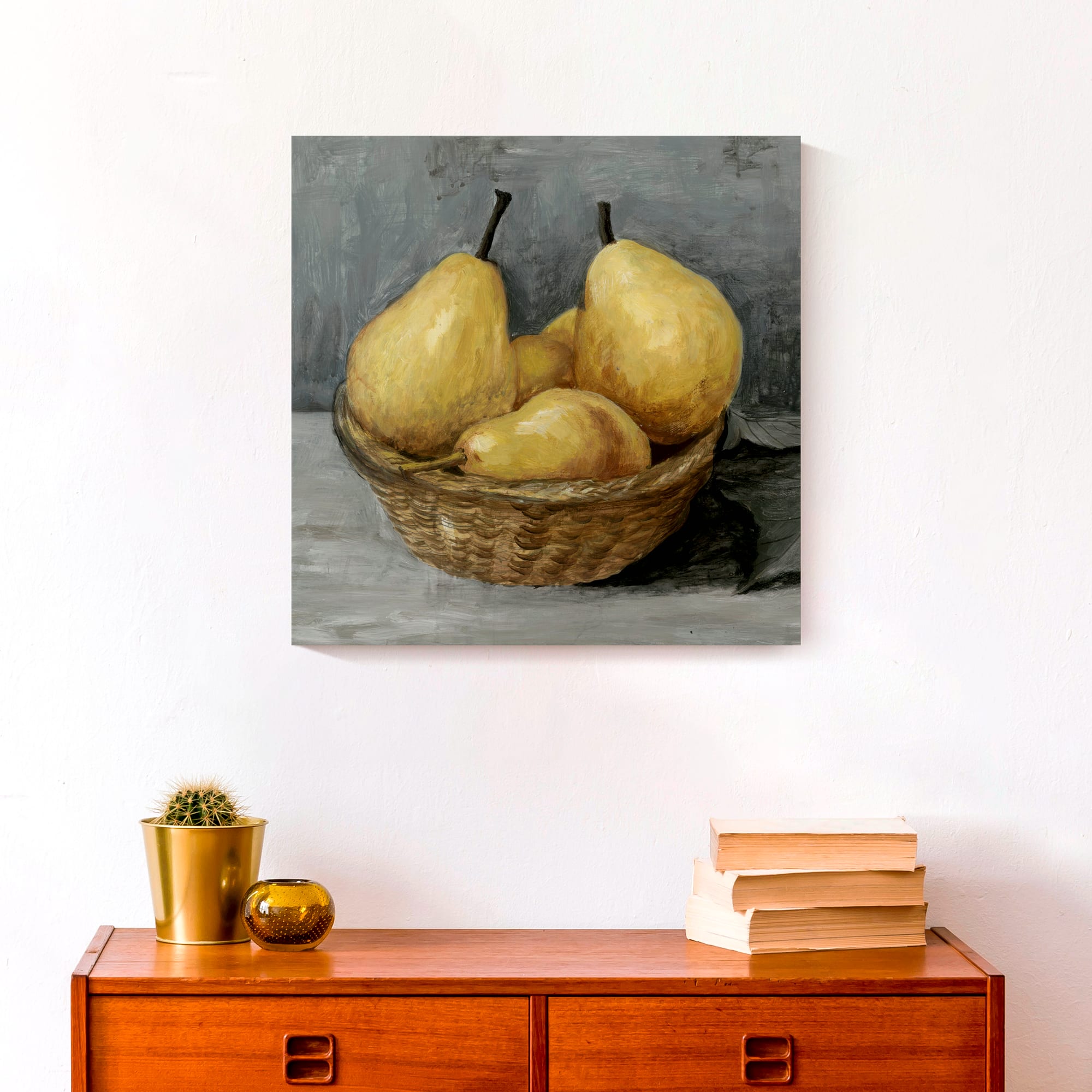 Painterly Pears Canvas Wall Art
