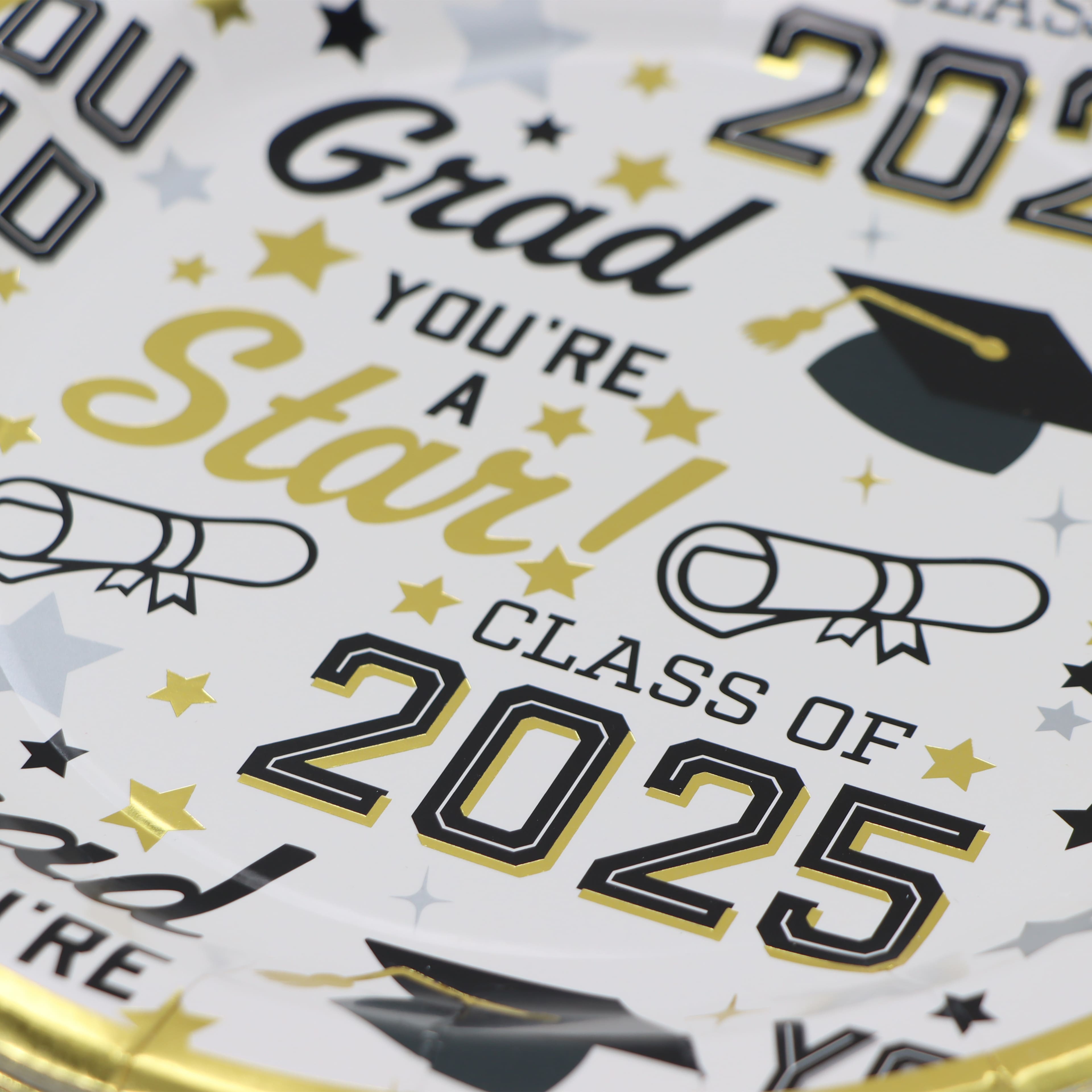 9&#x22; 2025 Grad Paper Plates, 12ct. by Celebrate It&#x2122;