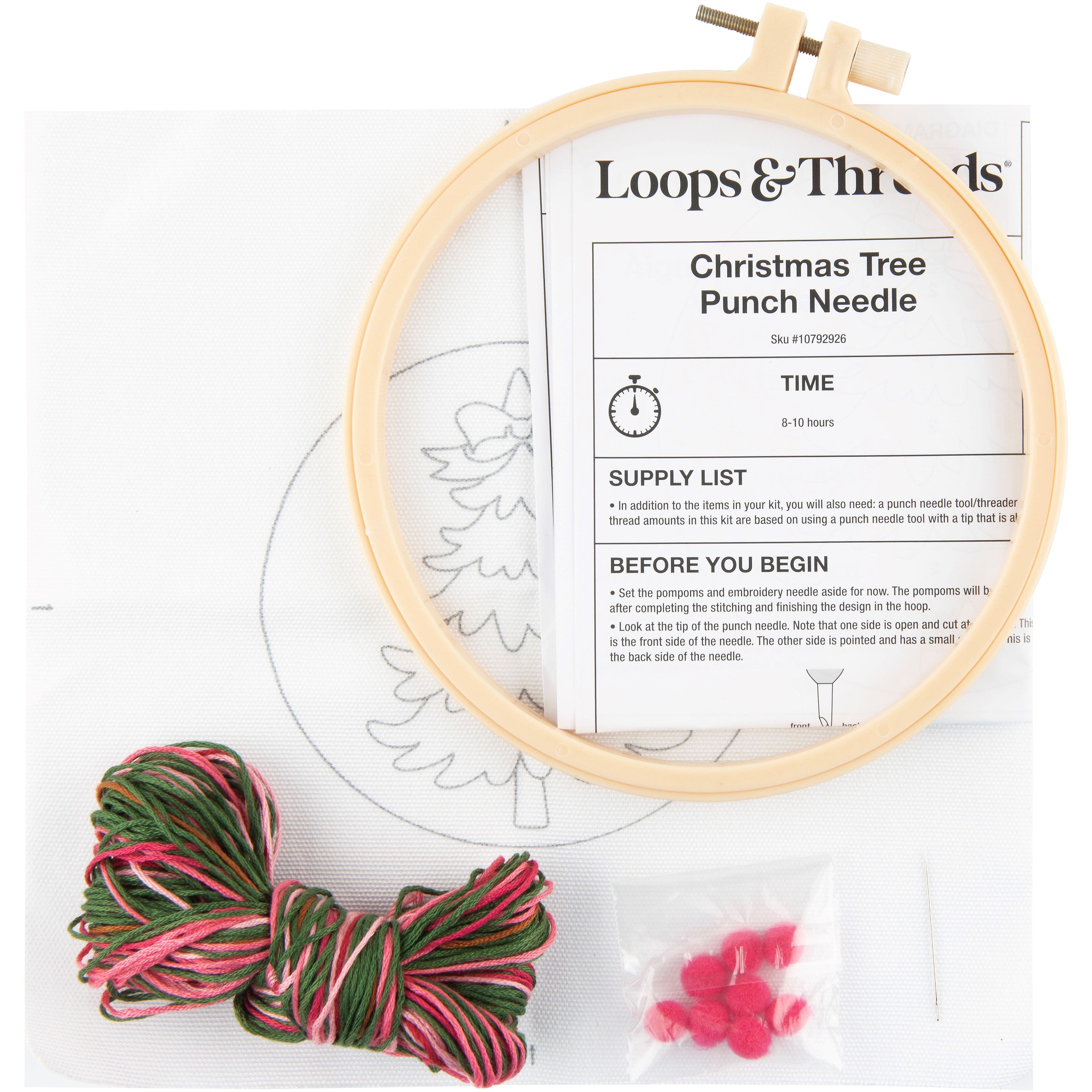 6&#x22; Holiday Tree Punch Needle Kit by Loops &#x26; Threads&#xAE;