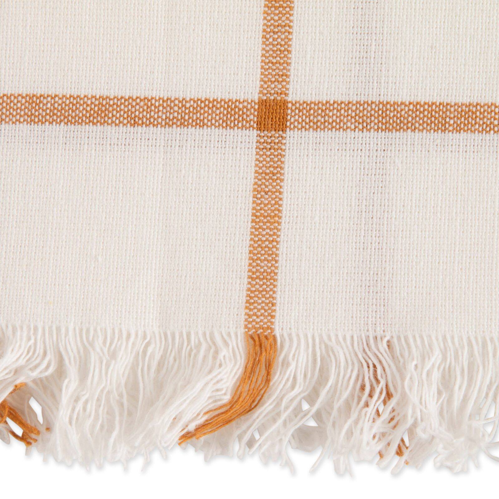 DII&#xAE; Honey Gold Check Fringed Cloth Dinner Napkins, 6ct.