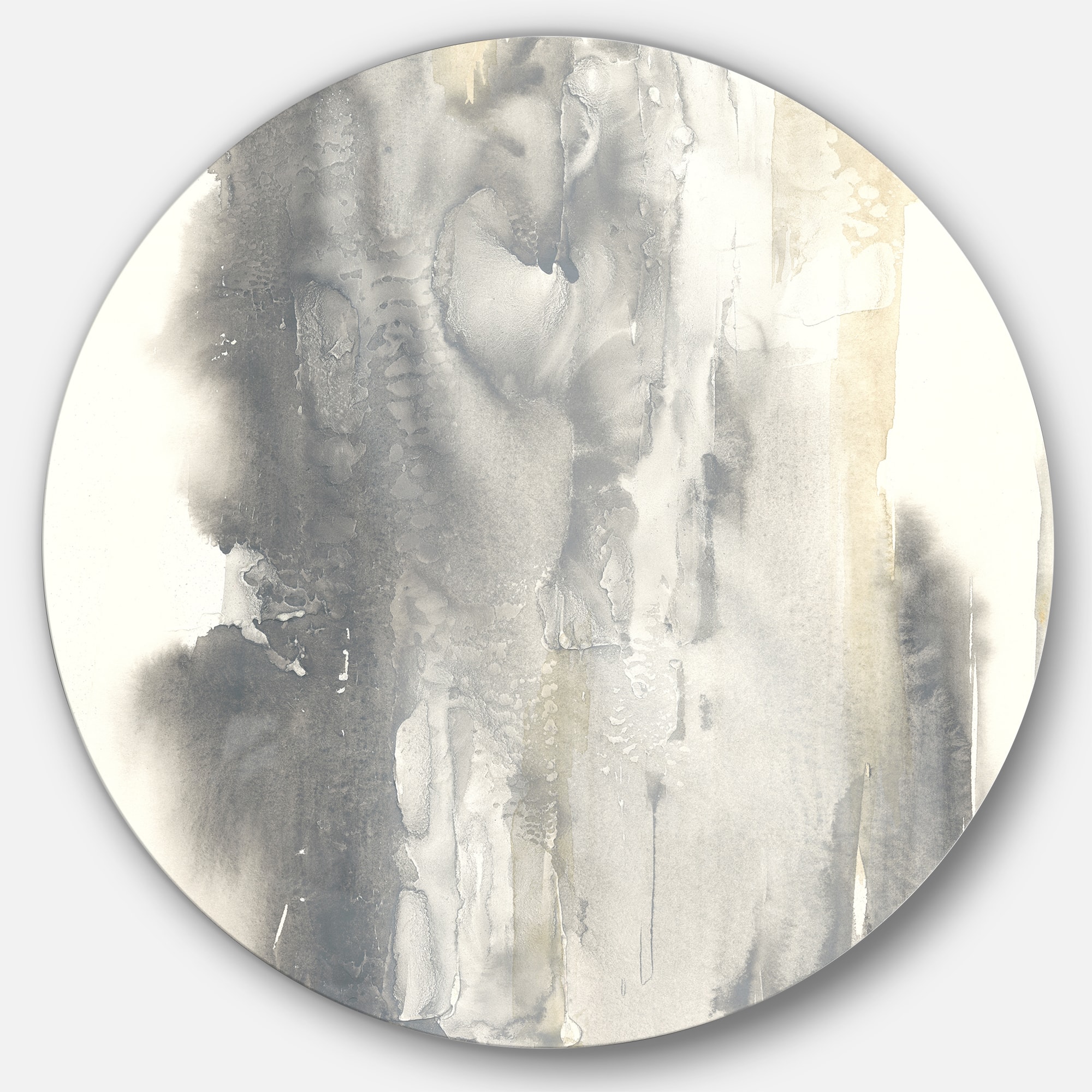 Designart - Gold Glamour Direction II - Geometric Metal Circle Wall Art