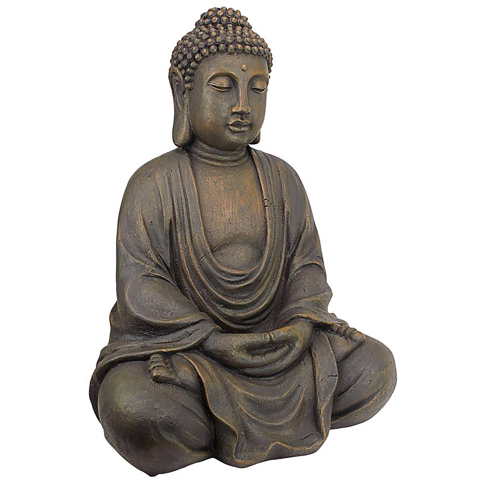 Design Toscano 26&#x22; Dark Meditative Buddha of the Grand Temple Statue