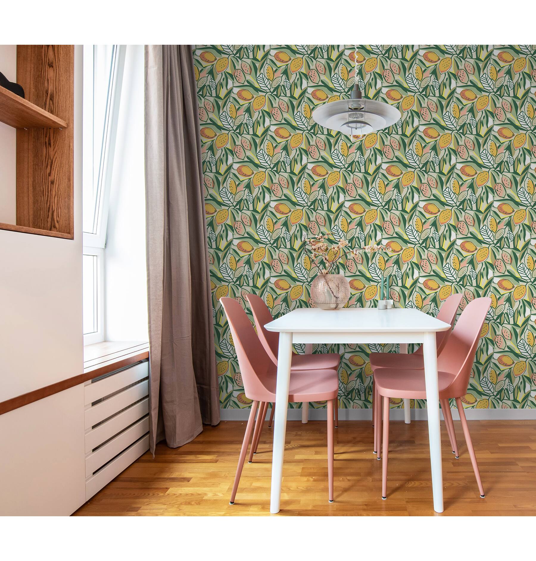 NuWallpaper Main Squeeze Peach Peel & Stick Wallpaper