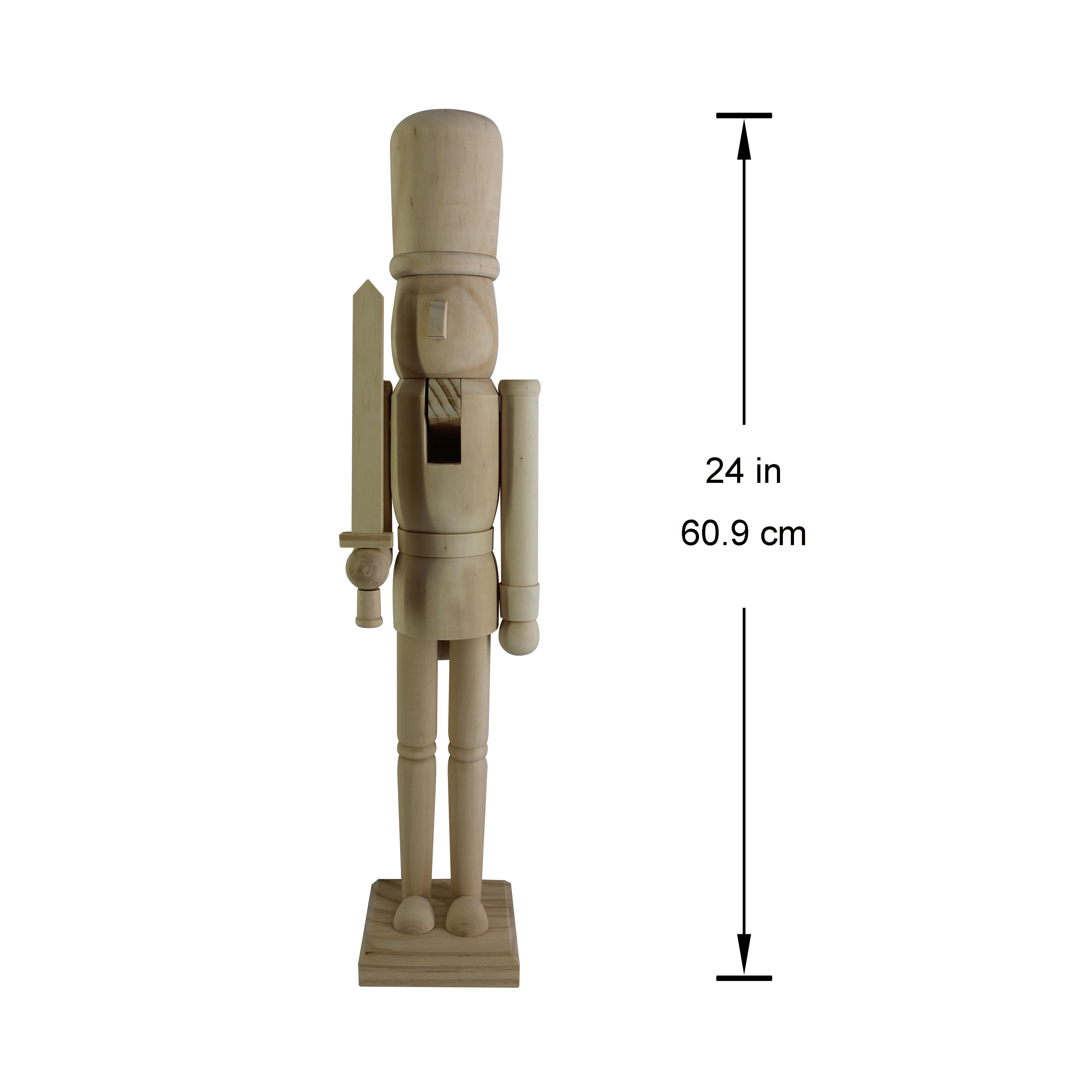 24&#x22; Soldier with Sword DIY Pinewood Nutcracker by Make Market&#xAE;