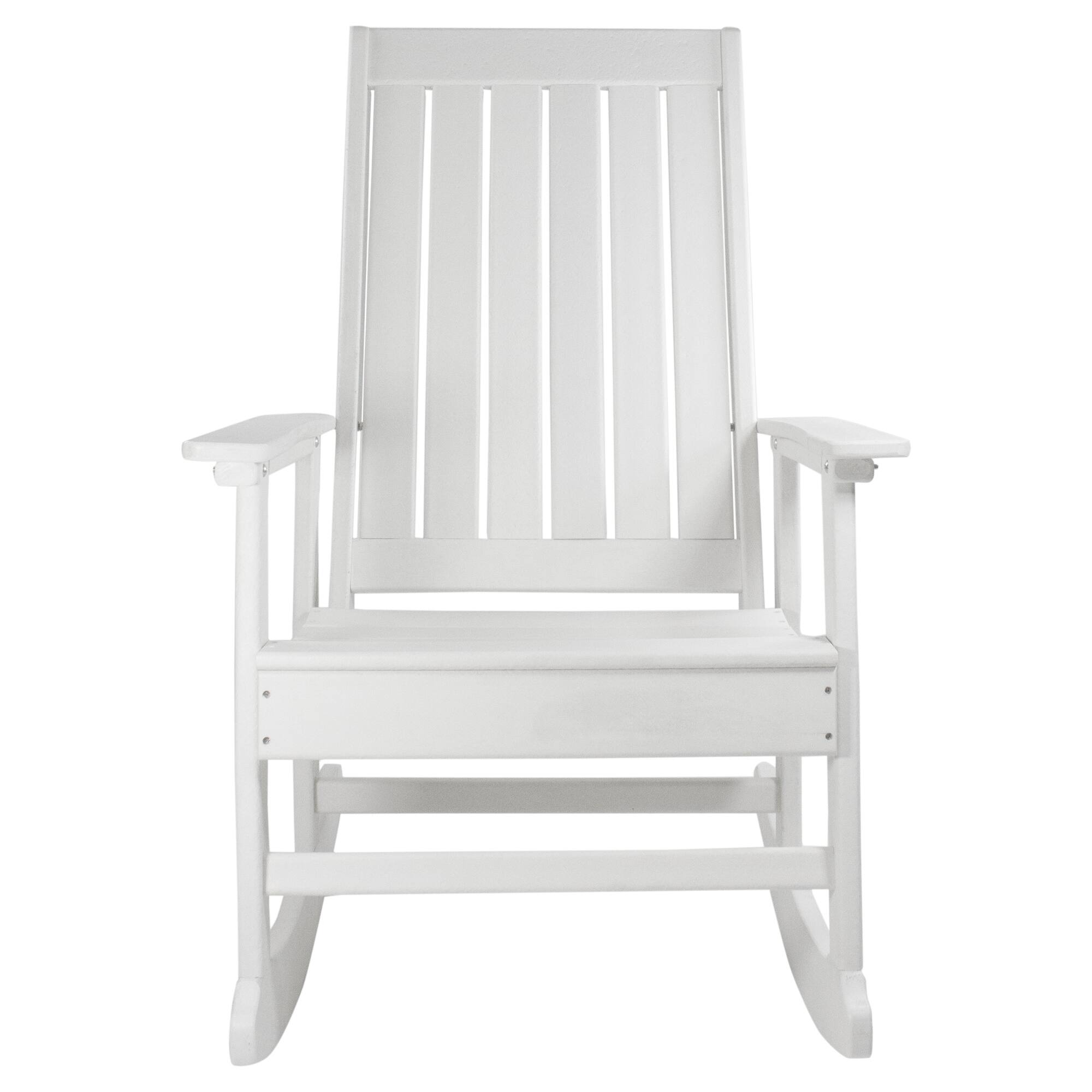 White All Weather Recycled Plastic Outdoor Rocking Chair
