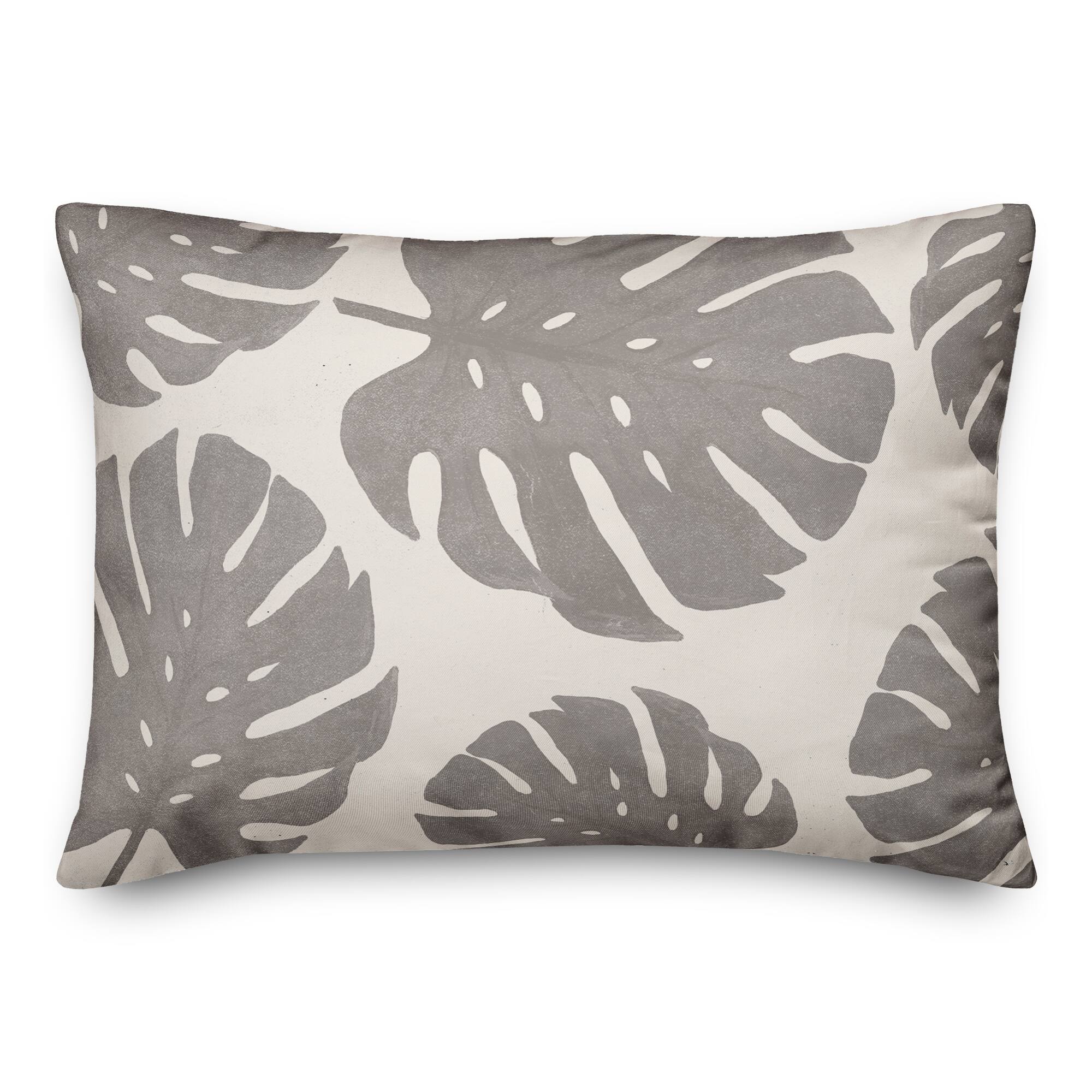 Simple Monstera Throw Pillow