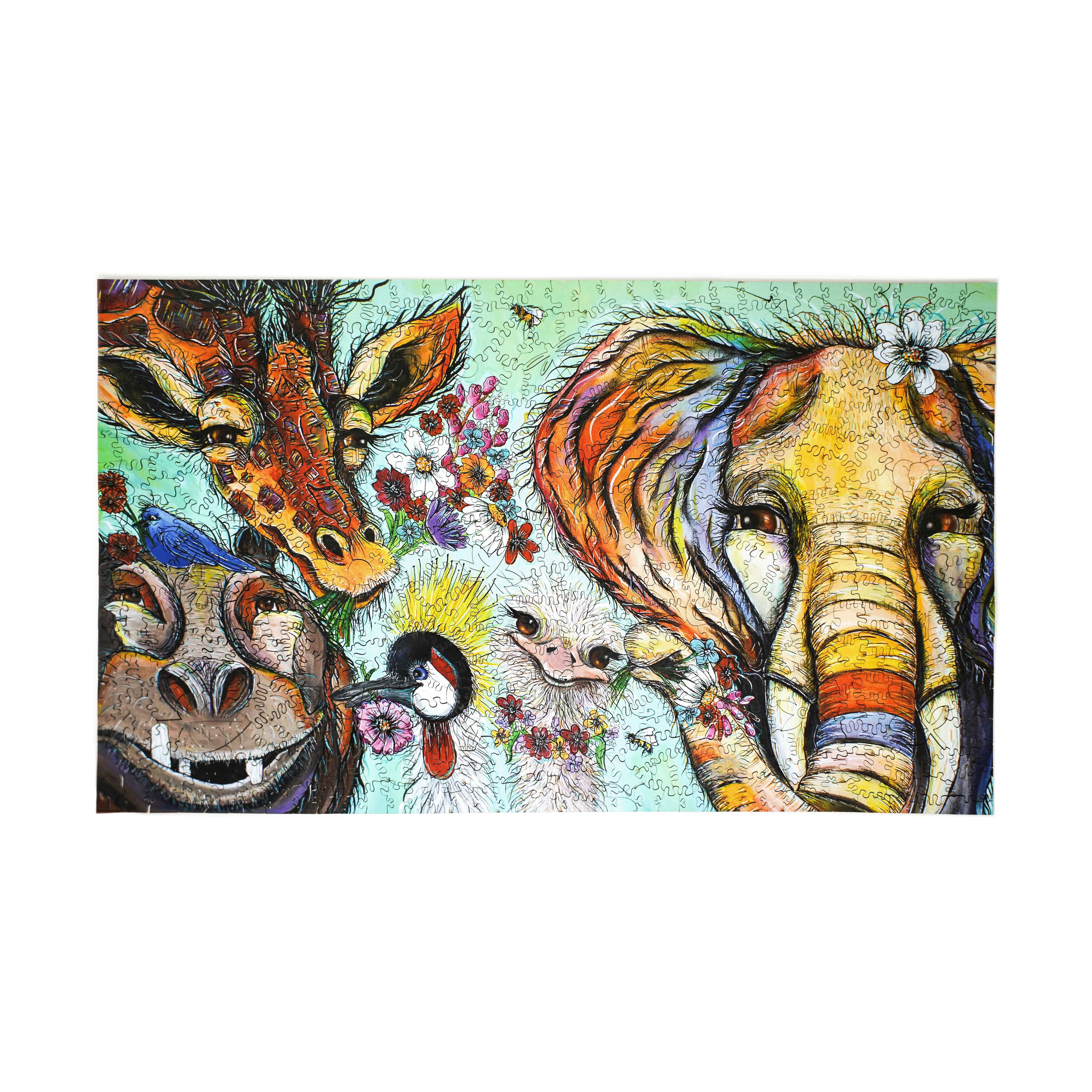 Wooden Jigsaw Puzzle - It's a Jungle Out There!: 599 Pcs