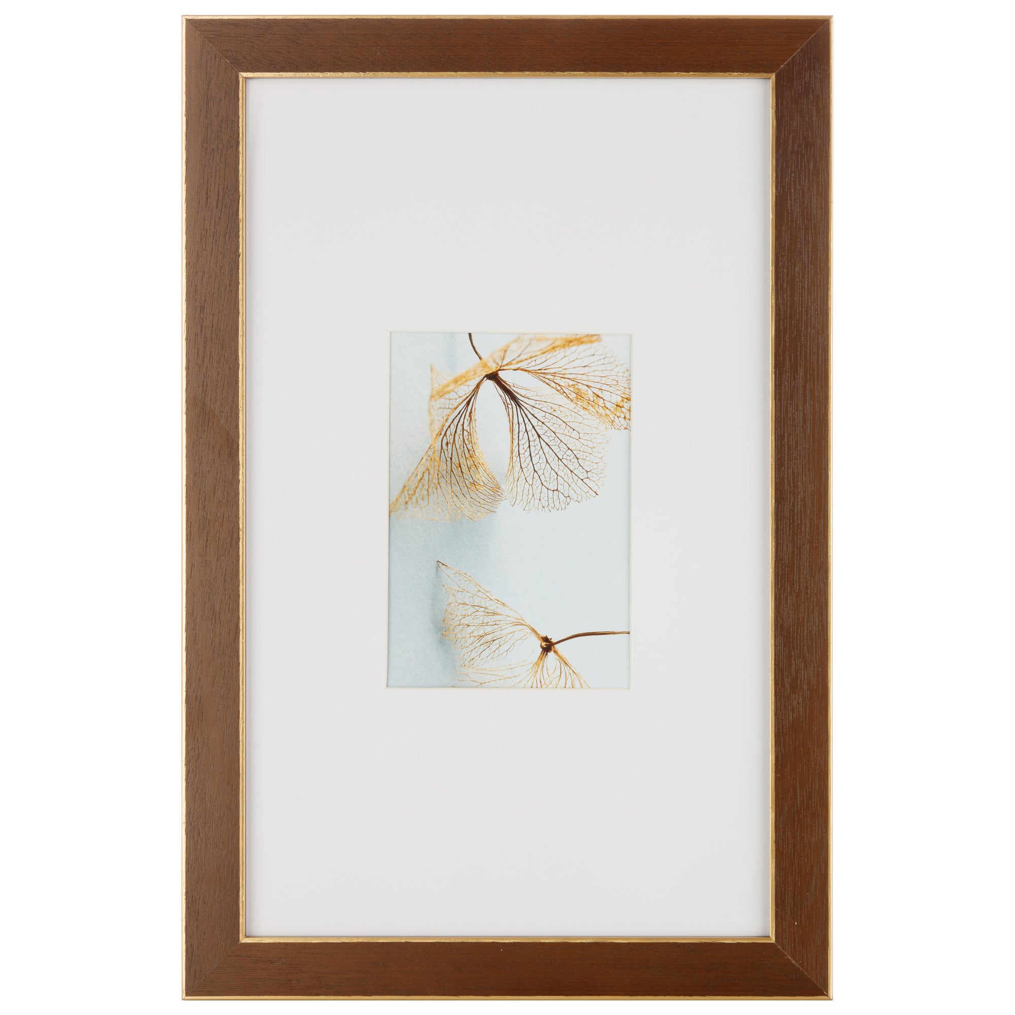 walnut-gold-trim-frame-with-mat-gallery-by-studio-d-cor-michaels