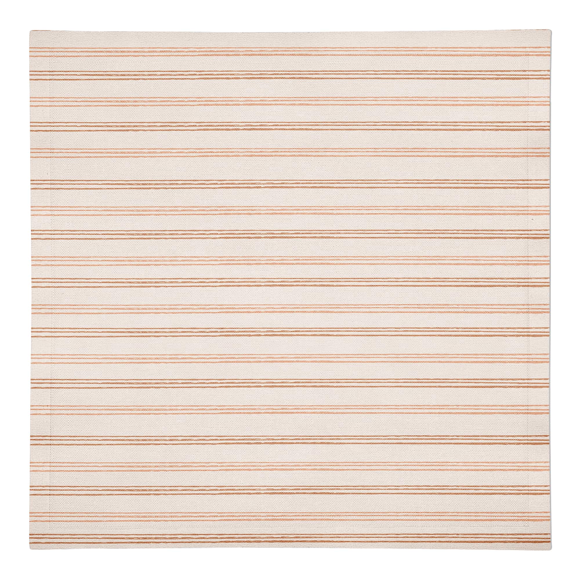 Rust Loose Lines 10&#x22; x 10&#x22; Cotton Twill Napkin