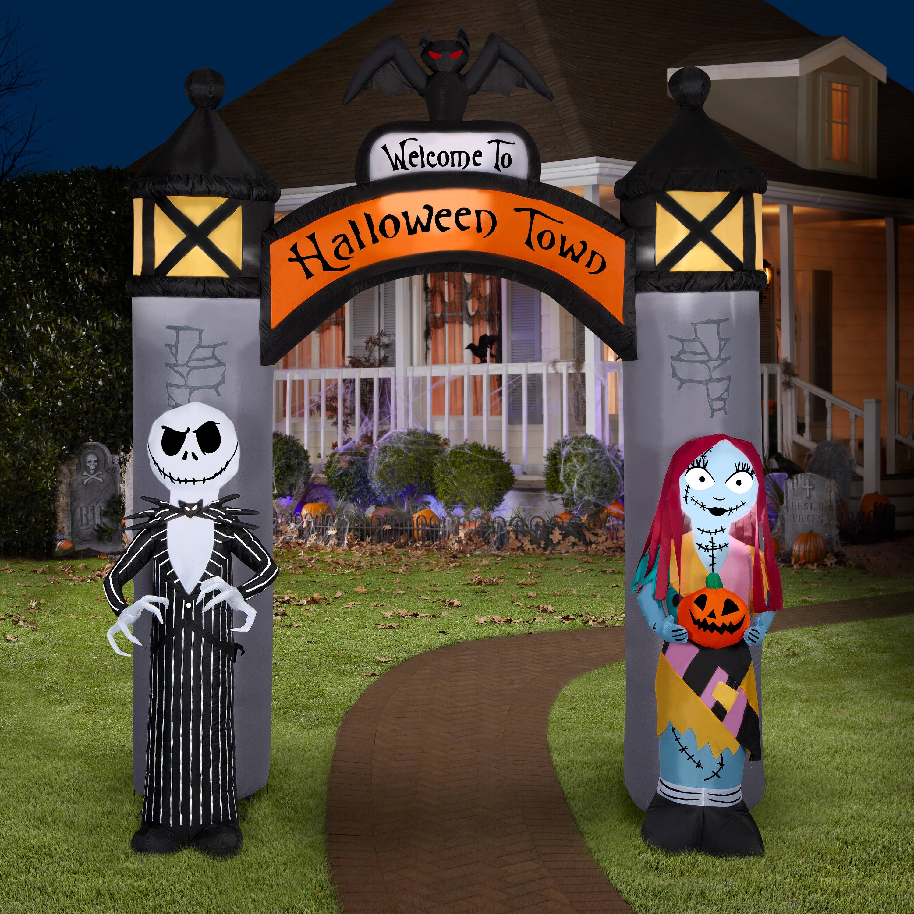 8.5ft. Airblown&#xAE; Inflatable Nightmare Before Christmas Welcome to Halloween Town Archway