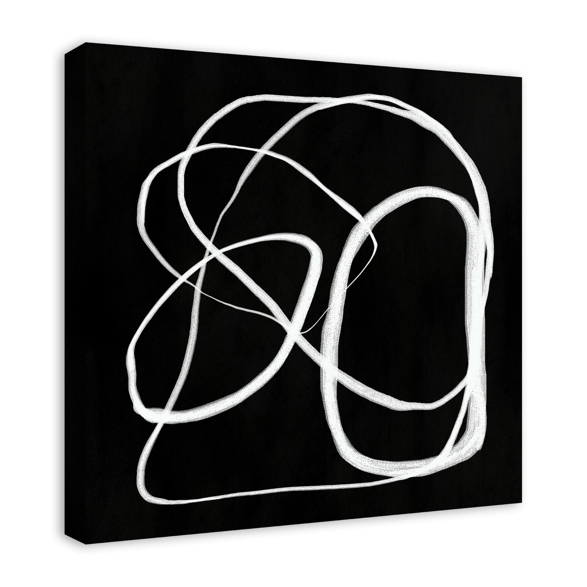 Charcoal Circles 24" x 24" Canvas Wall Art