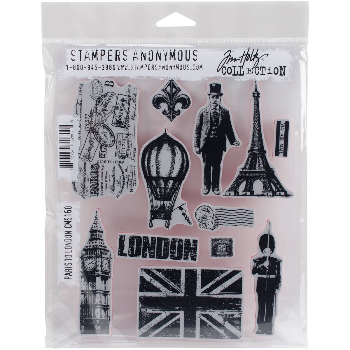 Tim Holtz Cling Rubber Stamp Set - Baroque Design For Card Making & Crafting