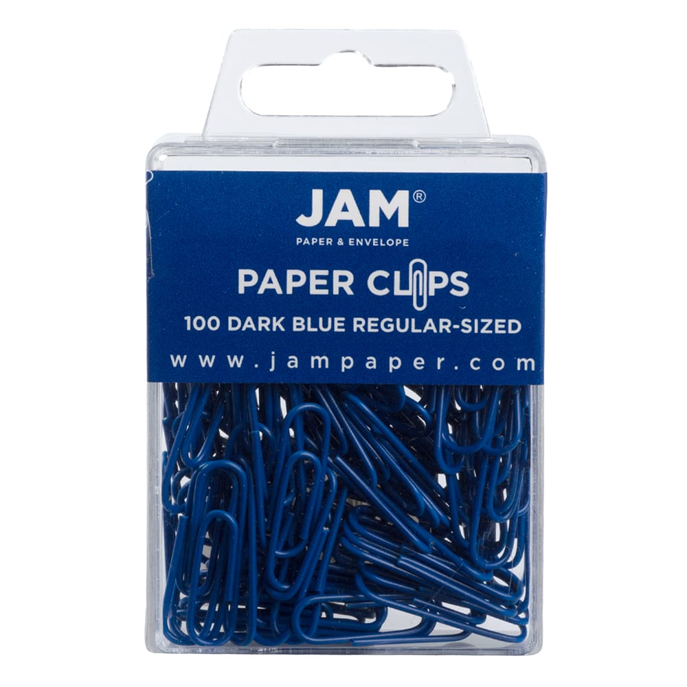 JAM Paper 1" Colorful Standard Paper Clips, 2 Packs of 100