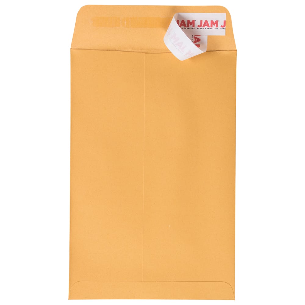 JAM Paper 6&#x22; x 9&#x22; Brown Kraft Manila Open End Catalog Envelopes