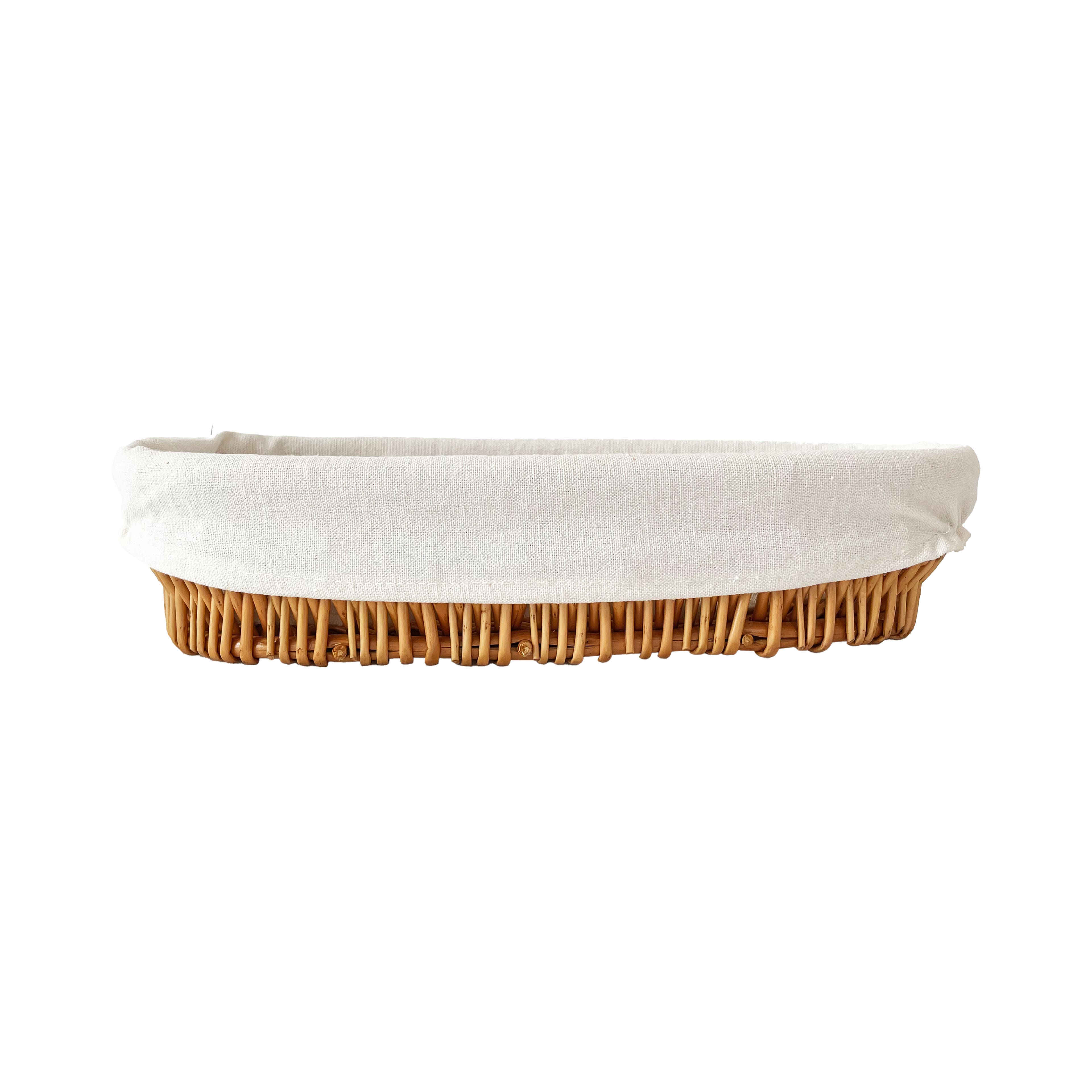 13.75&#x22; Willow Oval Cloth-Lined Bread Basket by Ashland&#xAE;