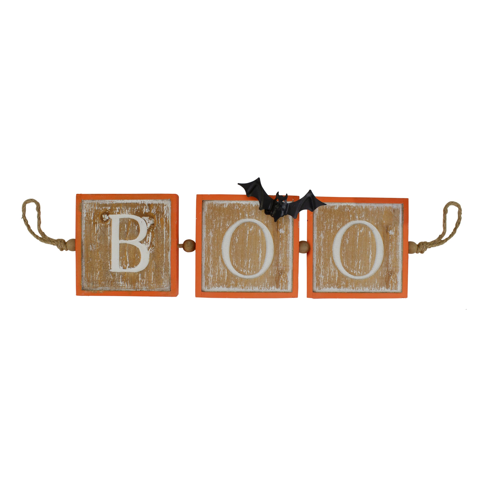 27.5&#x22; Distressed BOO Halloween Decorative Hanging Banner