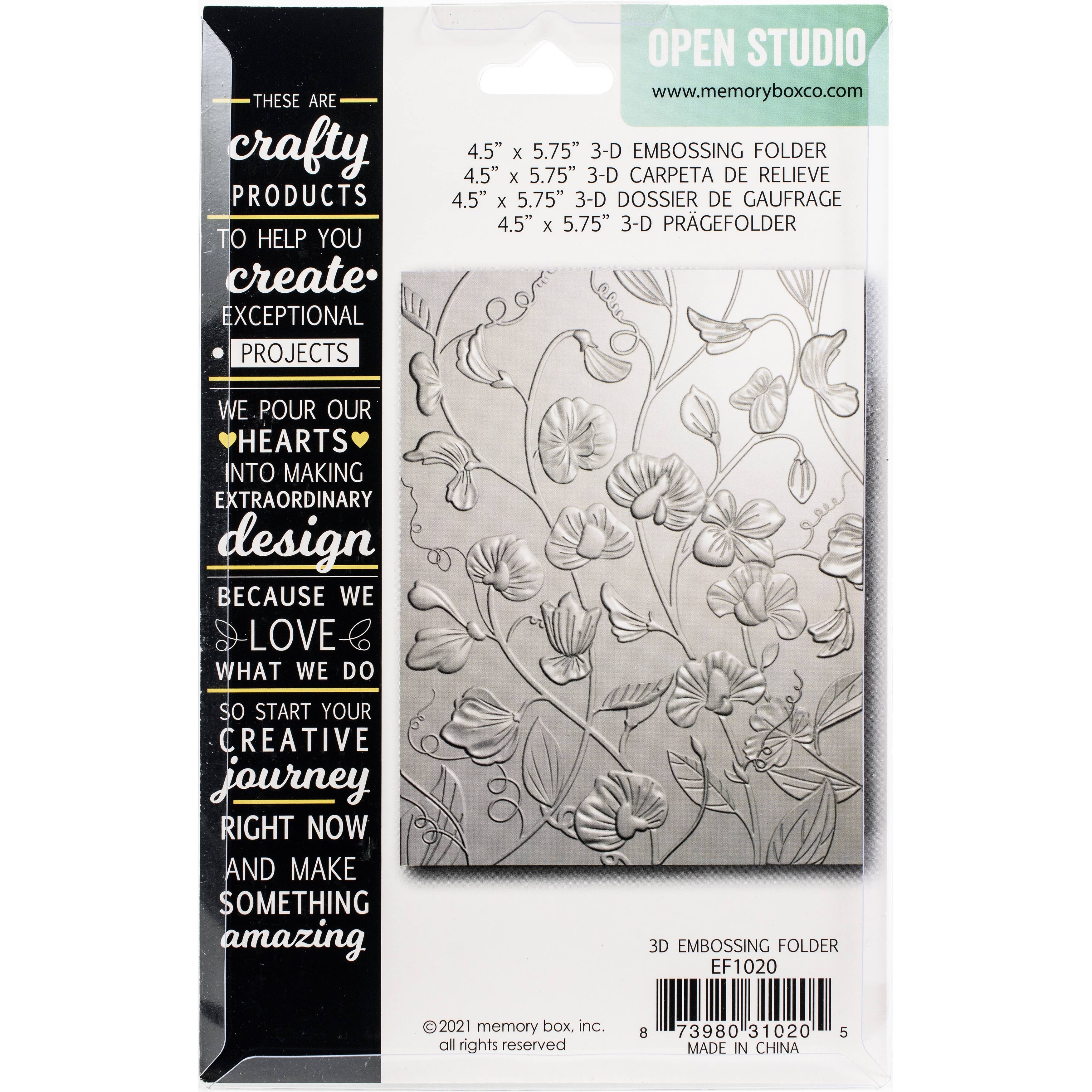 Memory Box Blooming Sweet Pea 3D Embossing Folder Michaels