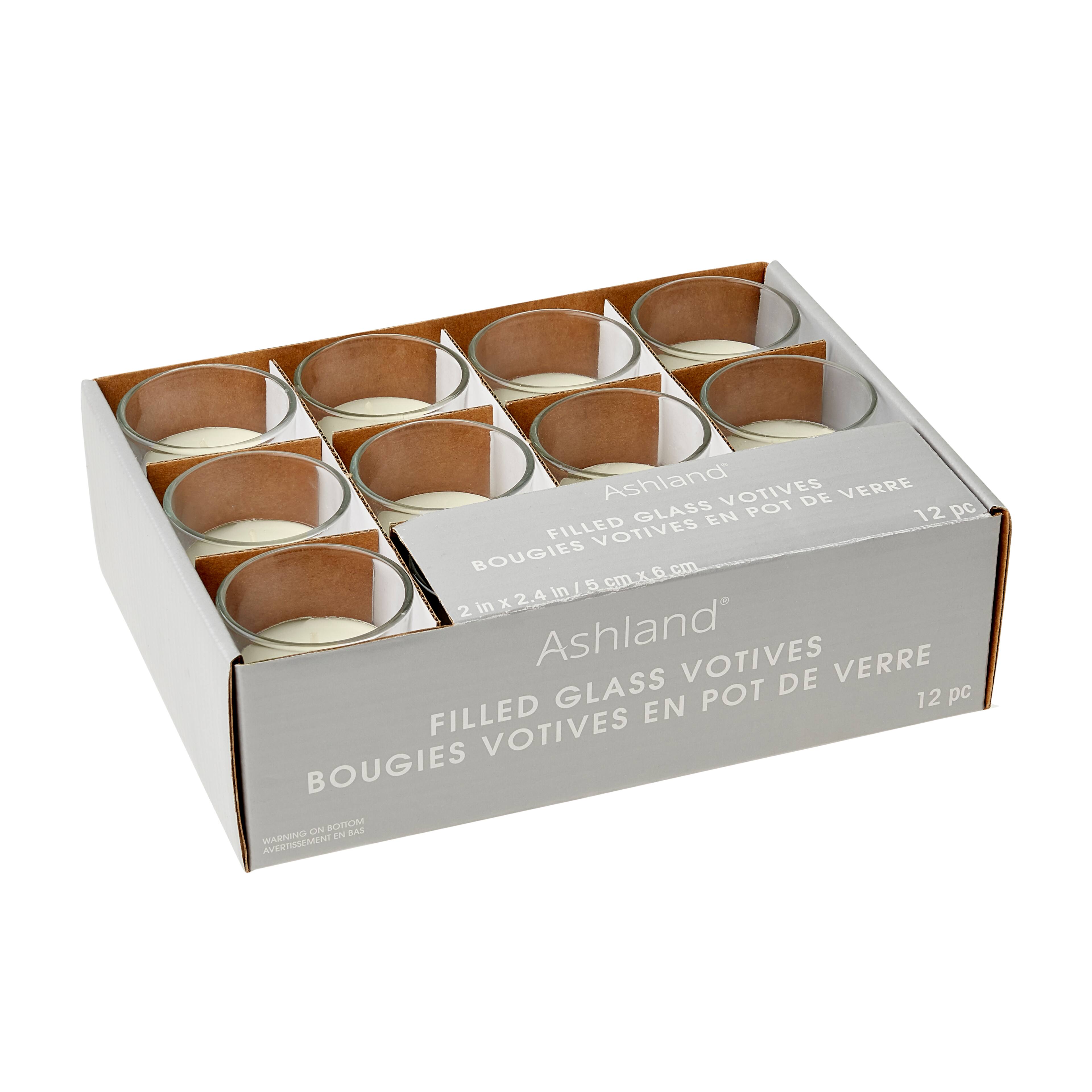 12 Ivory Glass Votive Candles By Ashland® Basic Elements™