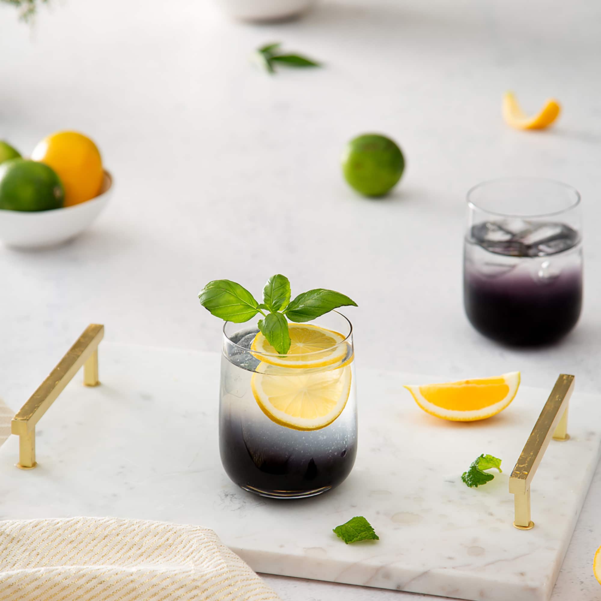 JoyJolt® 13.7oz. Black Swan Double Old Fashioned Glasses, 4ct.